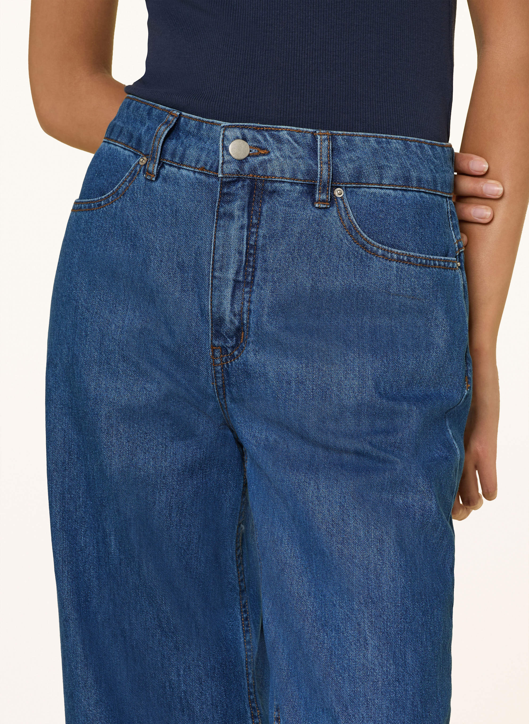 Thumbnail - Msch Copenhagen Wide Leg Jeans Mschrylan Elena blau