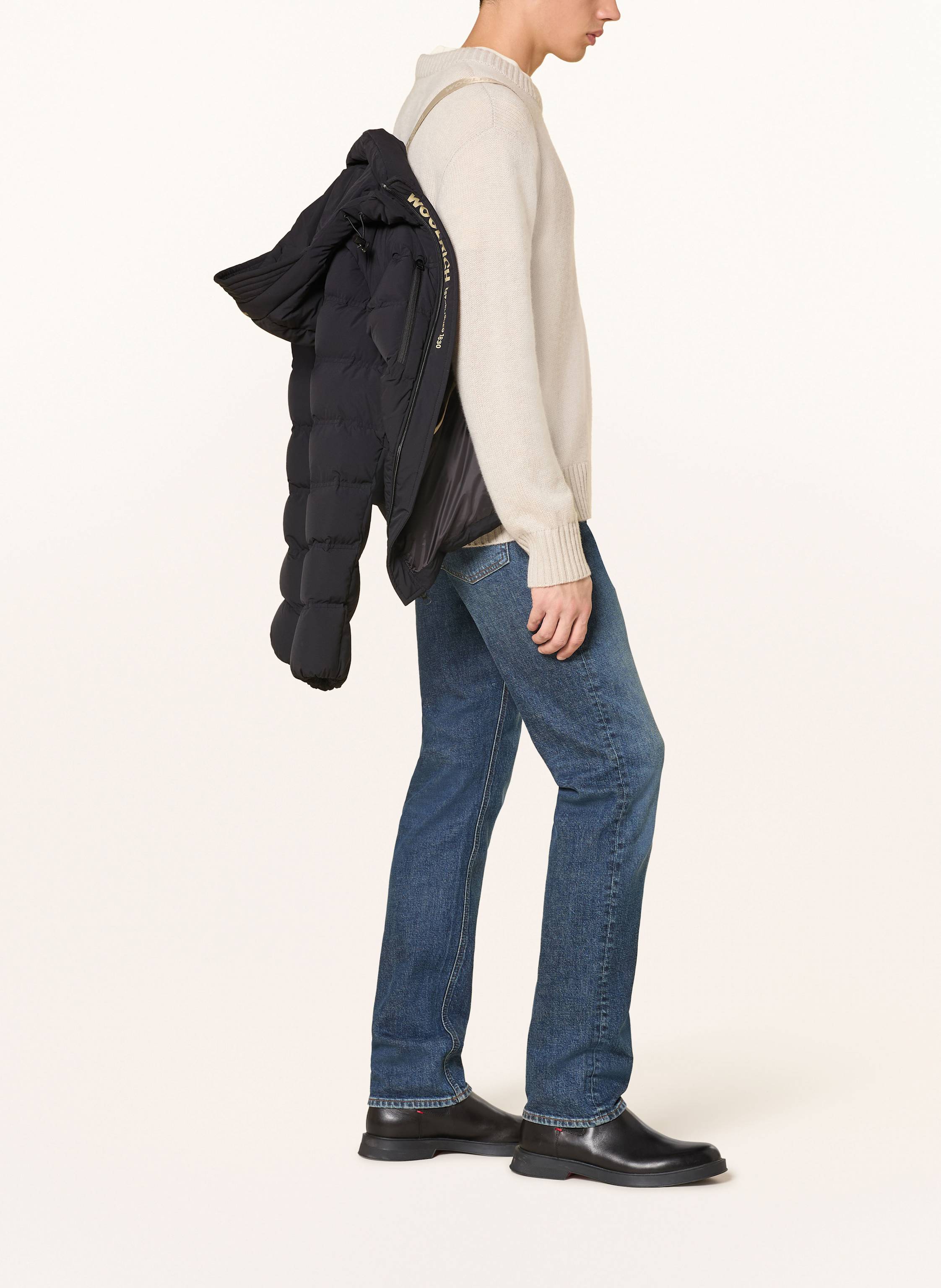 Thumbnail - Woolrich Daunenjacke Mit Abnehmbarer Kapuze schwarz