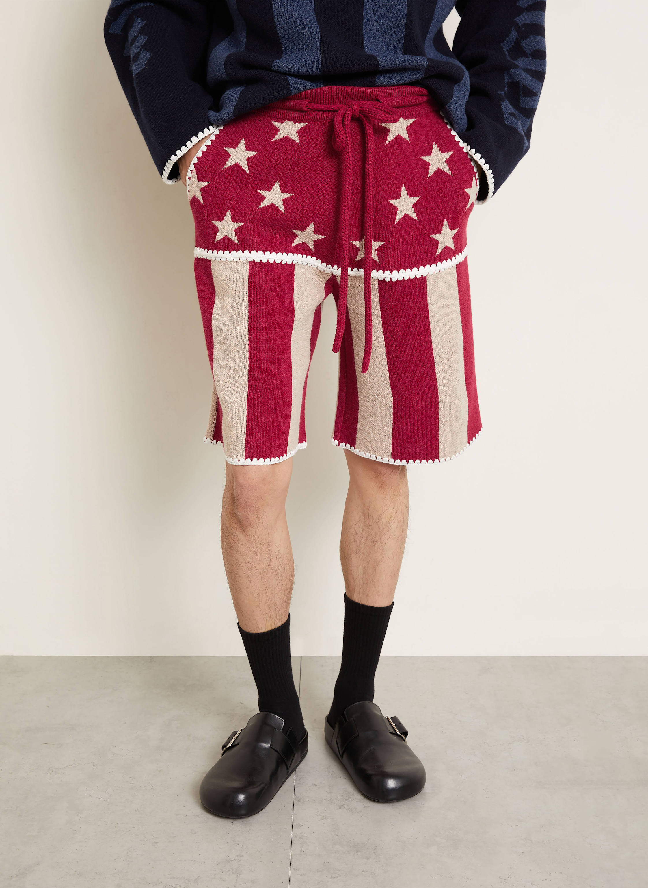 Thumbnail - Palm Angels Strickshorts rot