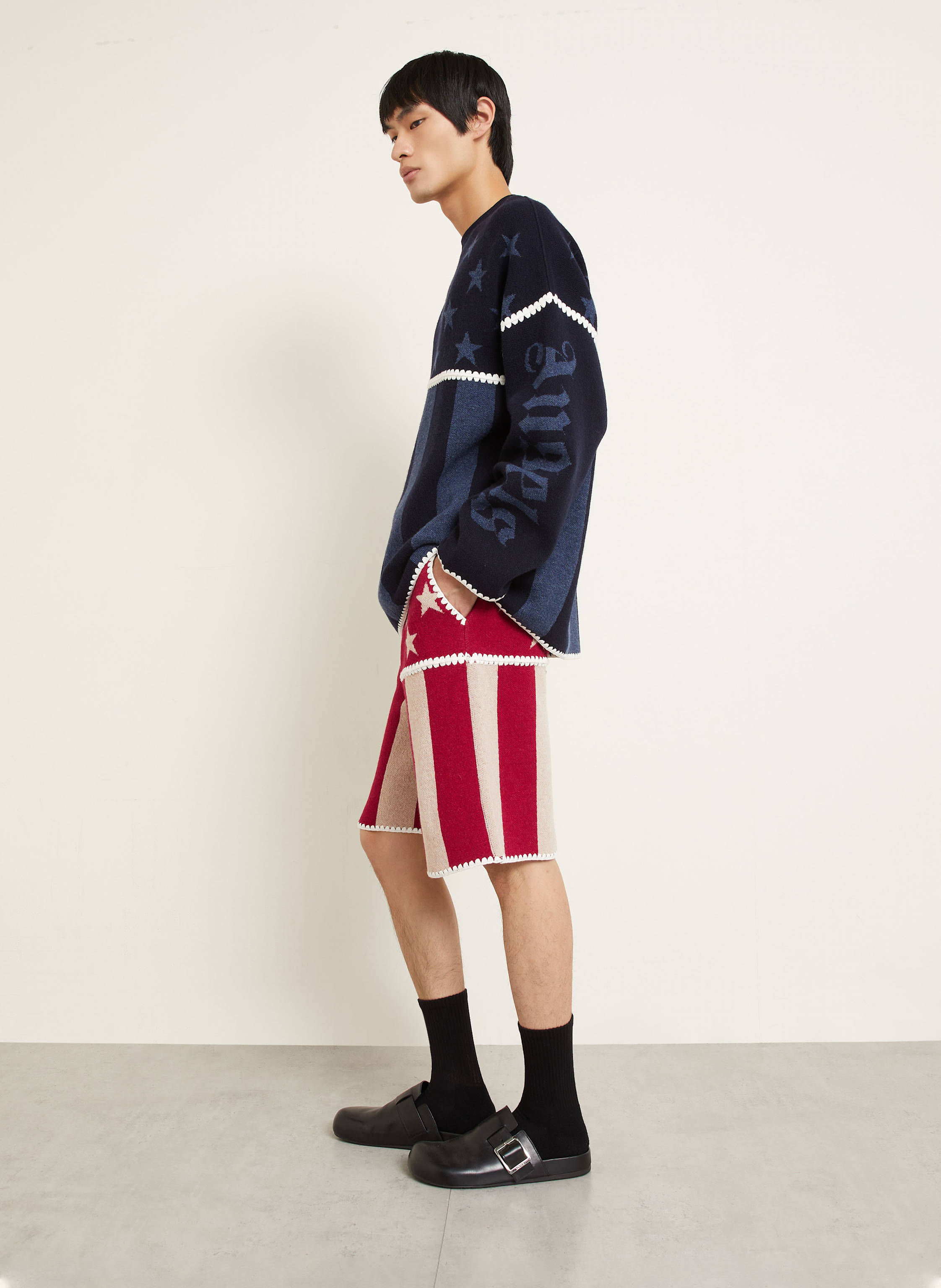 Thumbnail - Palm Angels Strickshorts rot