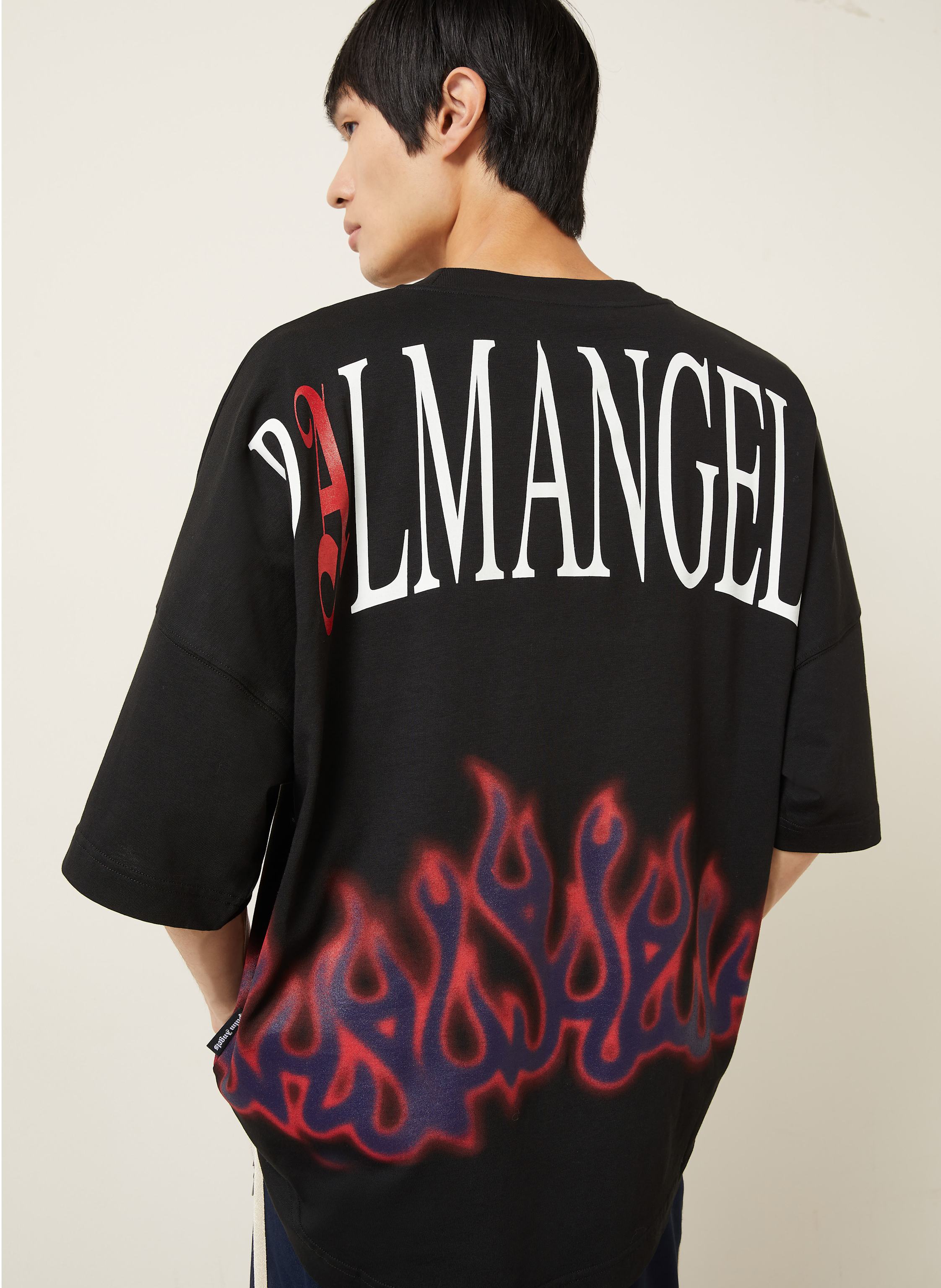 Thumbnail - Palm Angels Oversized-Shirt Flames schwarz