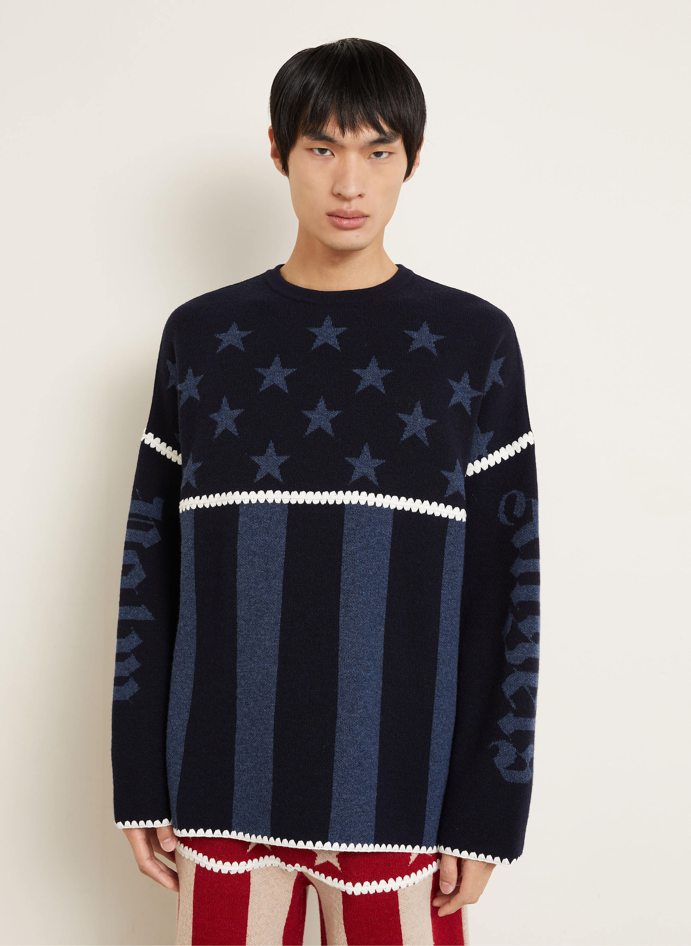 Thumbnail - Palm Angels Pullover Stars & Stripes blau