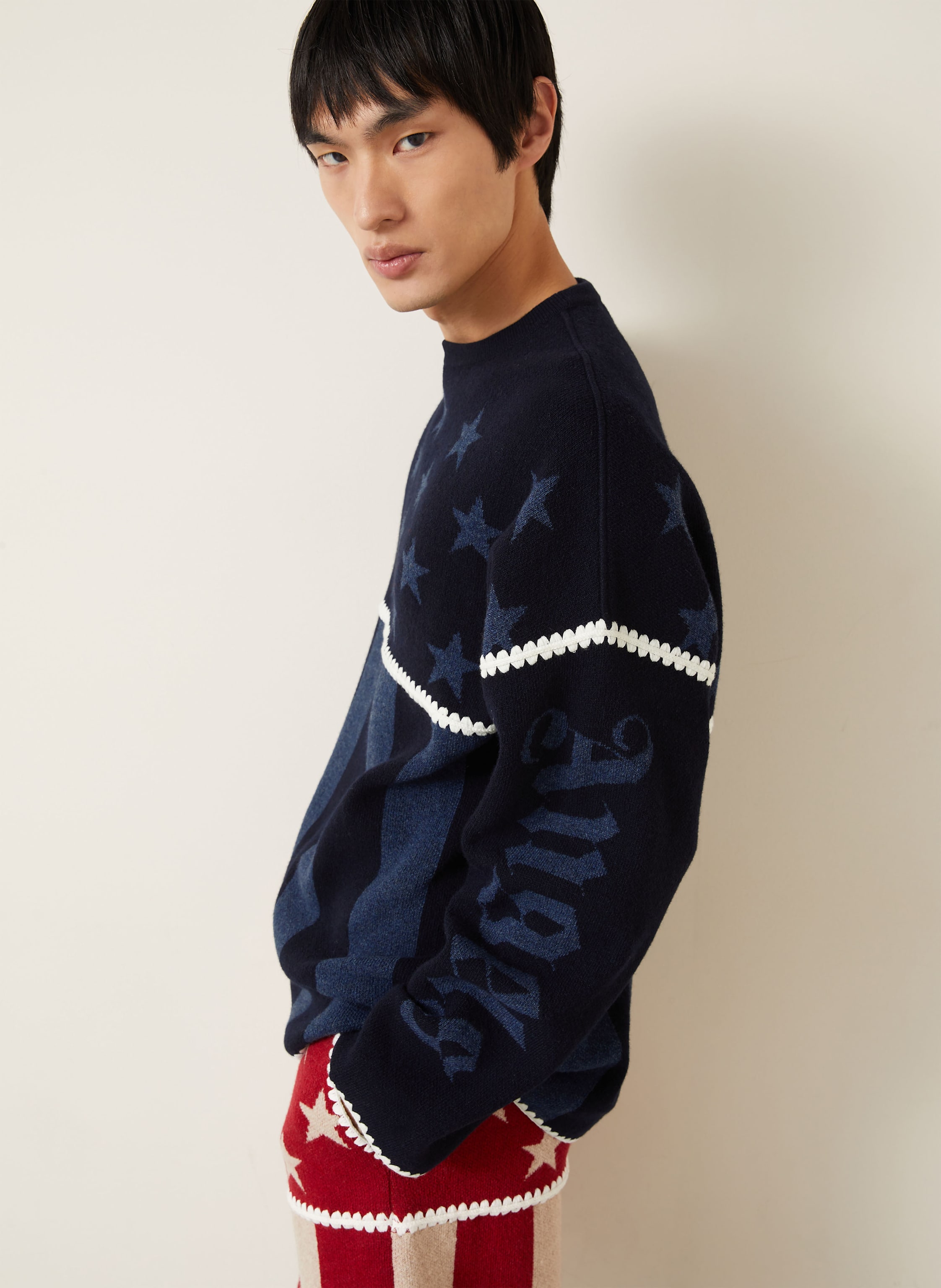 Thumbnail - Palm Angels Pullover Stars & Stripes blau