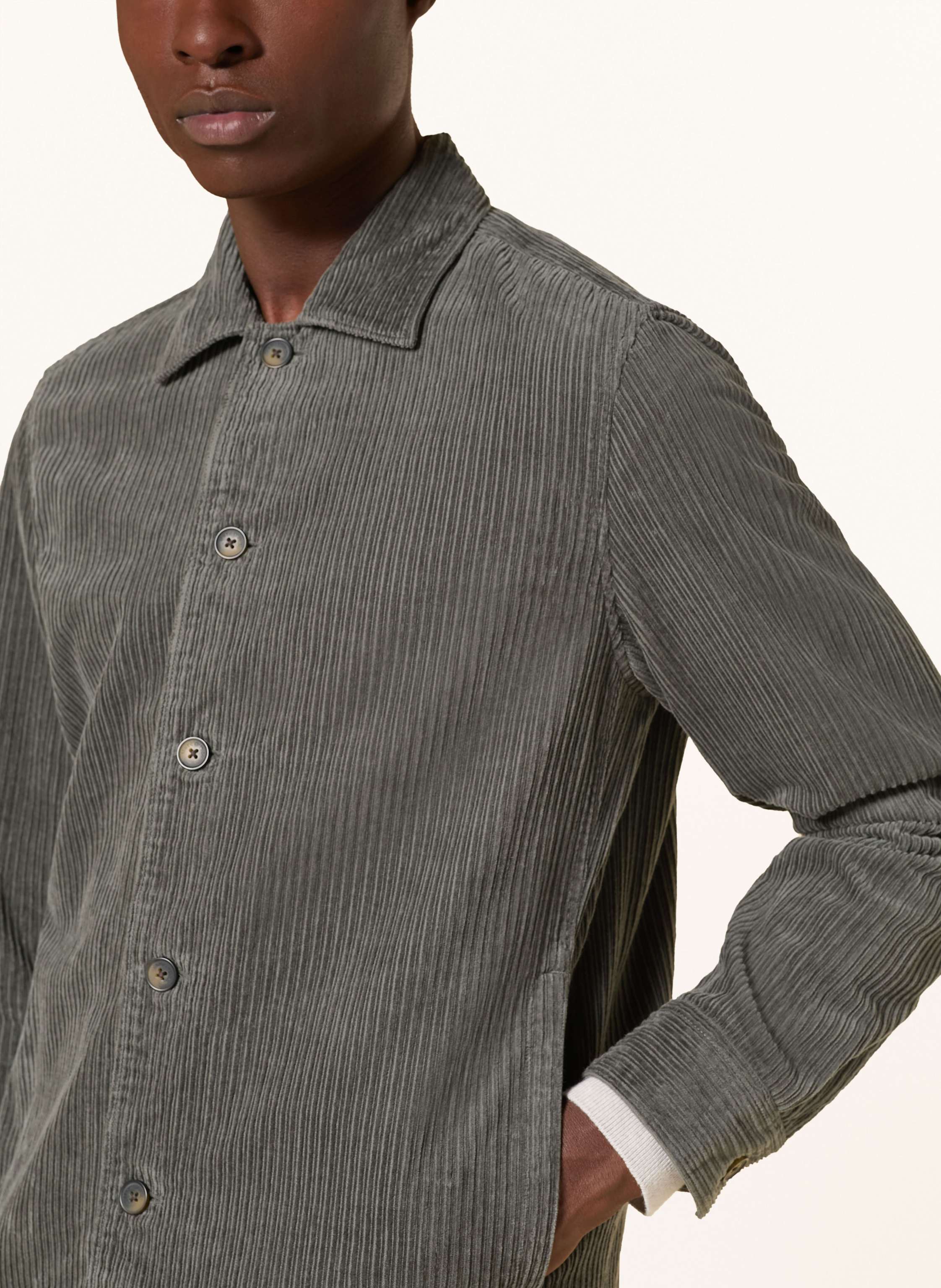 Thumbnail - Marc O'polo Cord-Overjacket grau