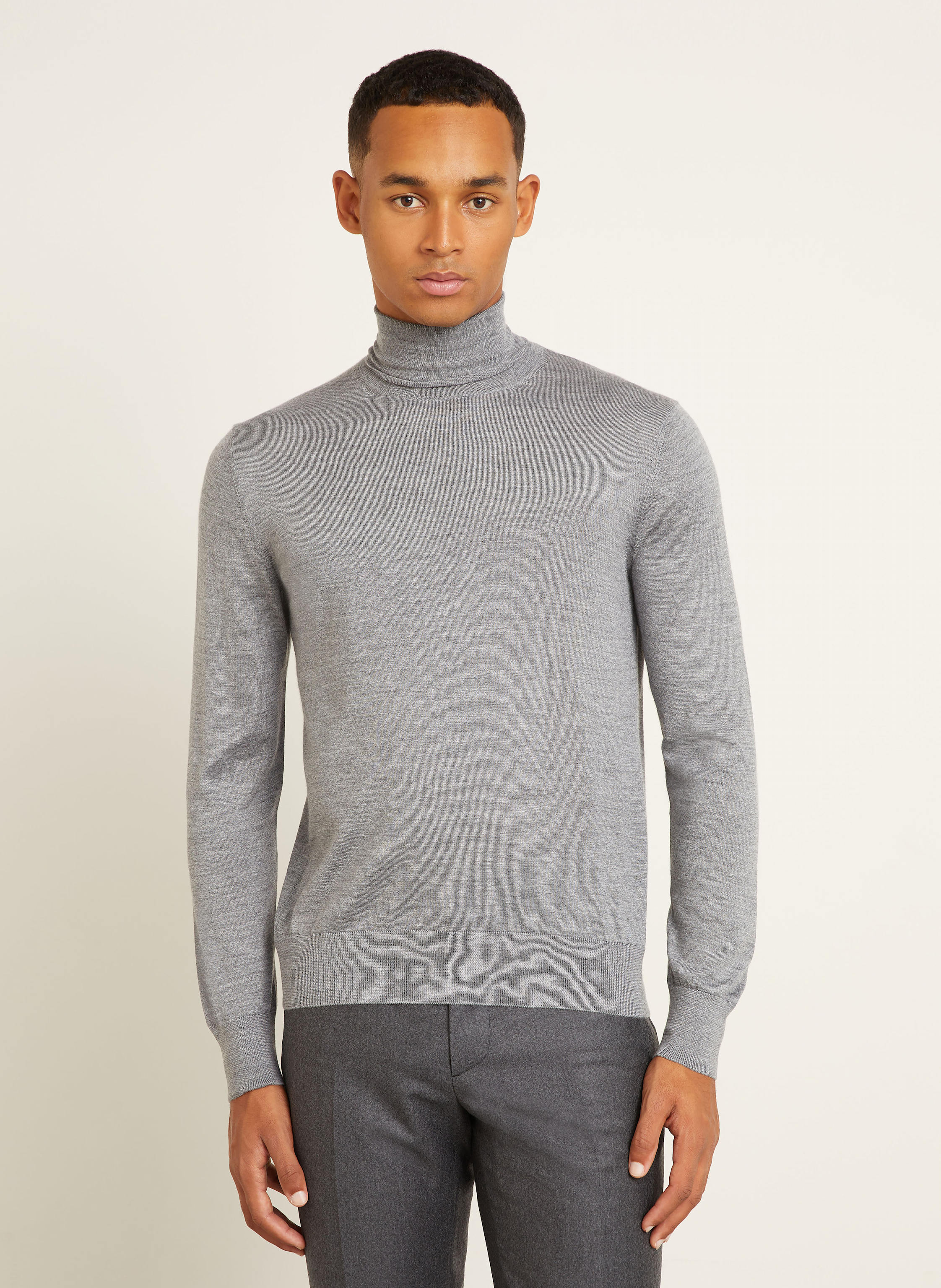 Thumbnail - Agnona Rollkragenpullover Mit Cashmere Und Seide grau