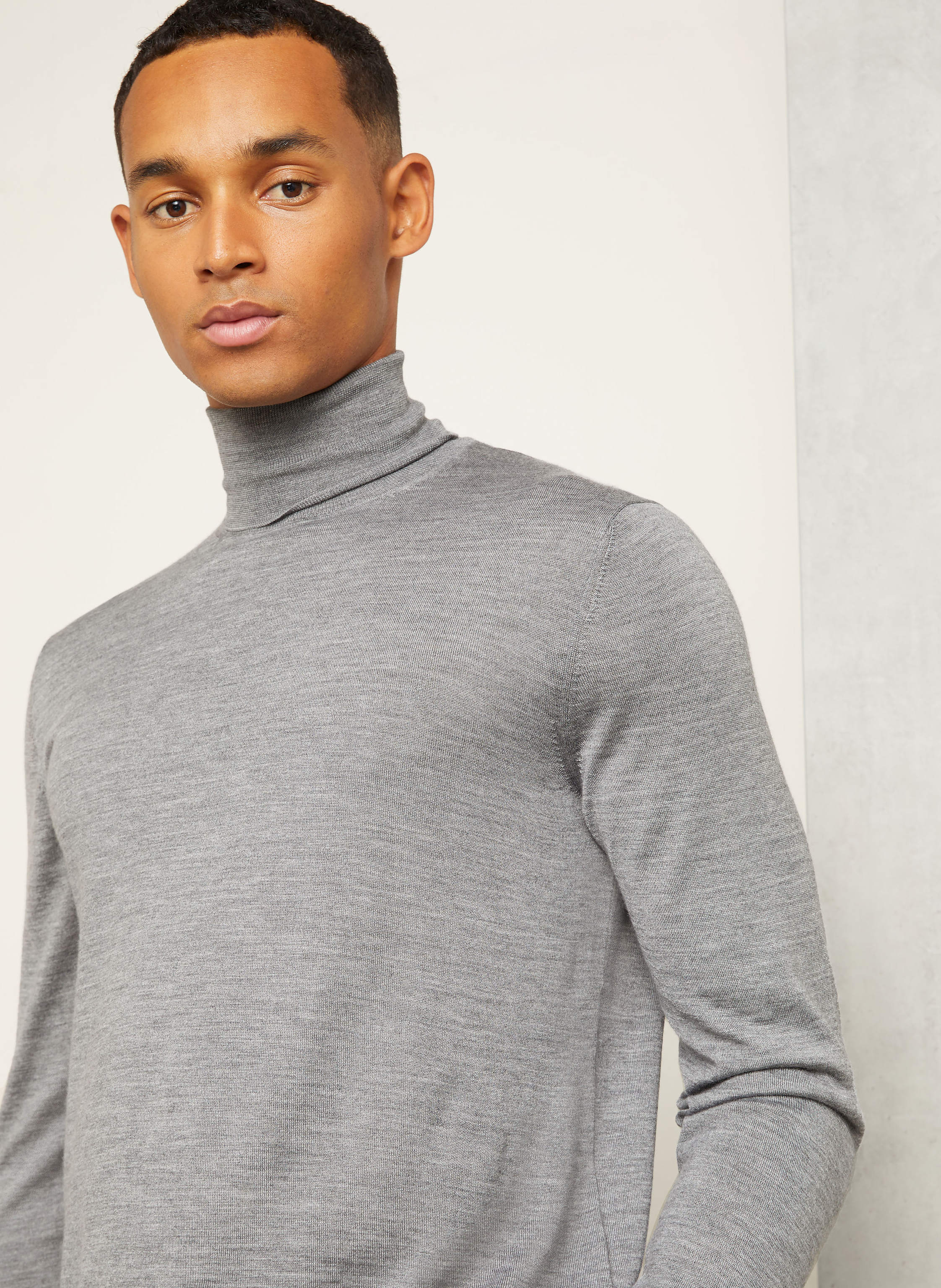 Thumbnail - Agnona Rollkragenpullover Mit Cashmere Und Seide grau