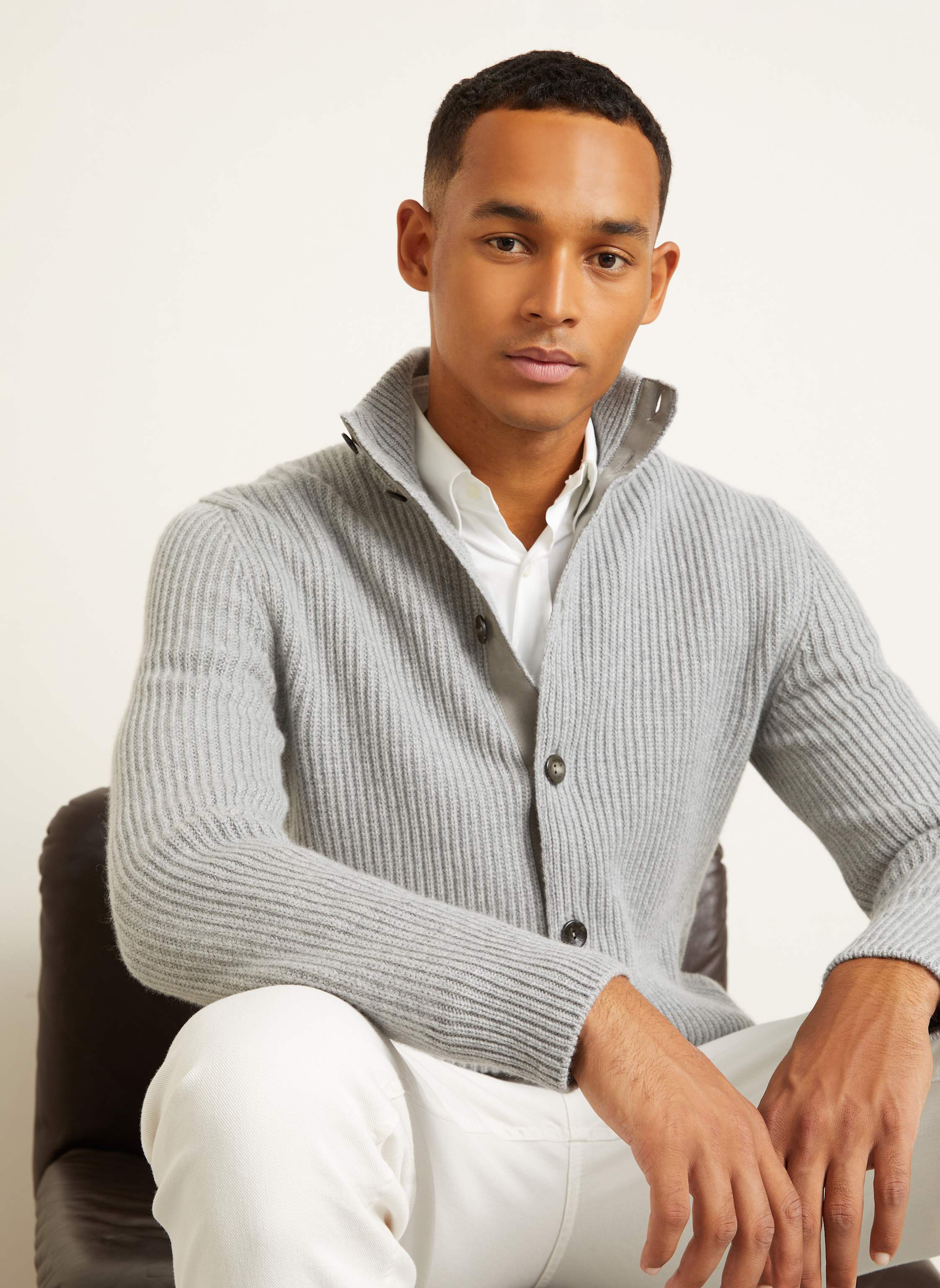 Thumbnail - Agnona Strickjacke Aus Cashmere grau