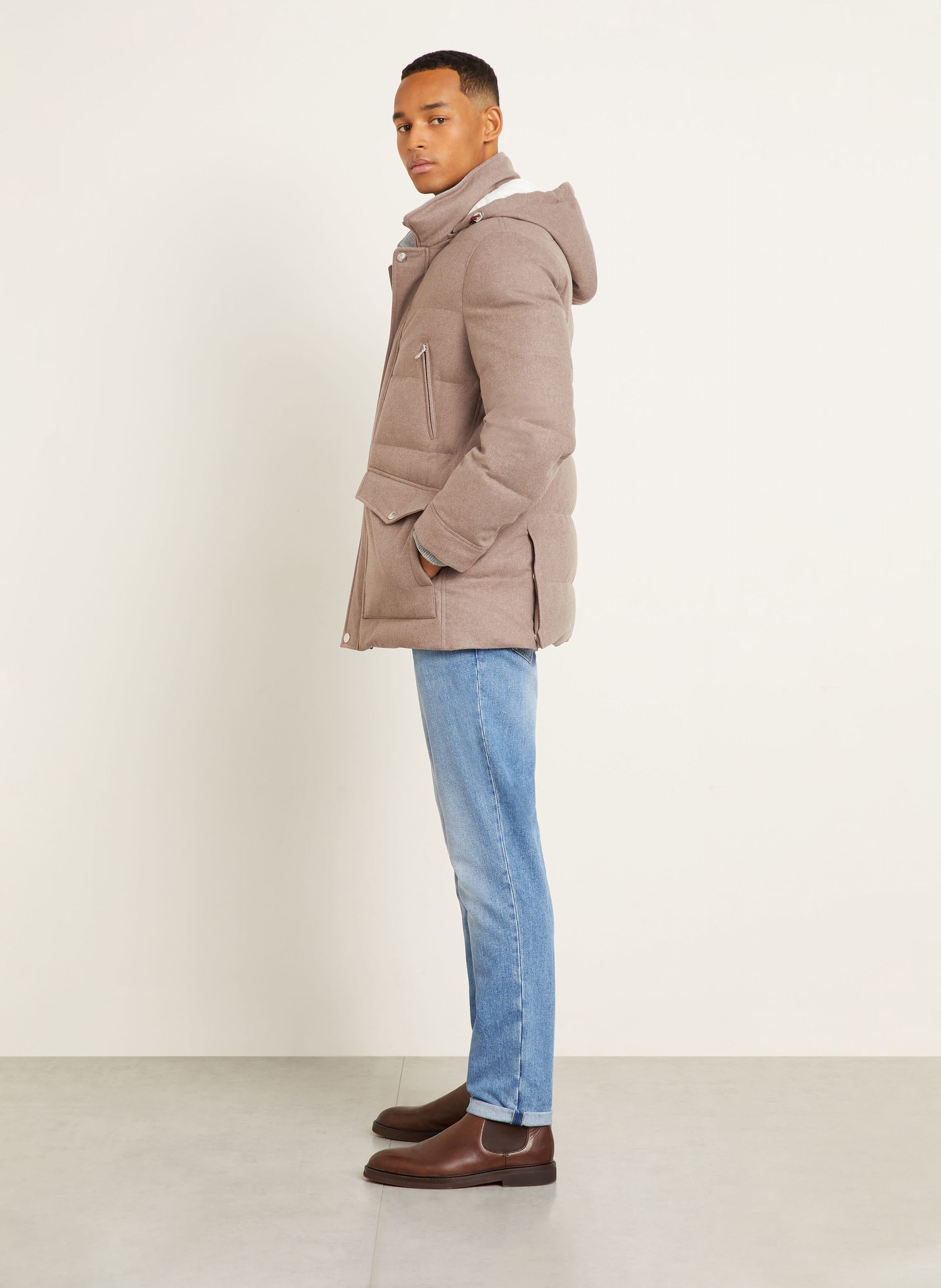 Thumbnail - Brunello Cucinelli Daunenparka braun