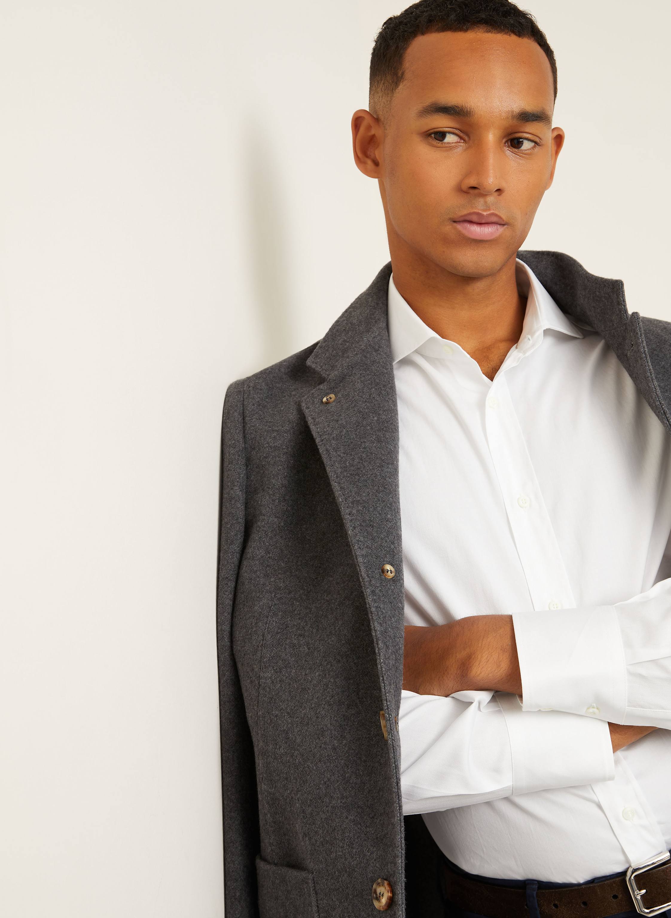 Thumbnail - Brunello Cucinelli Hemd Basic Fit weiss