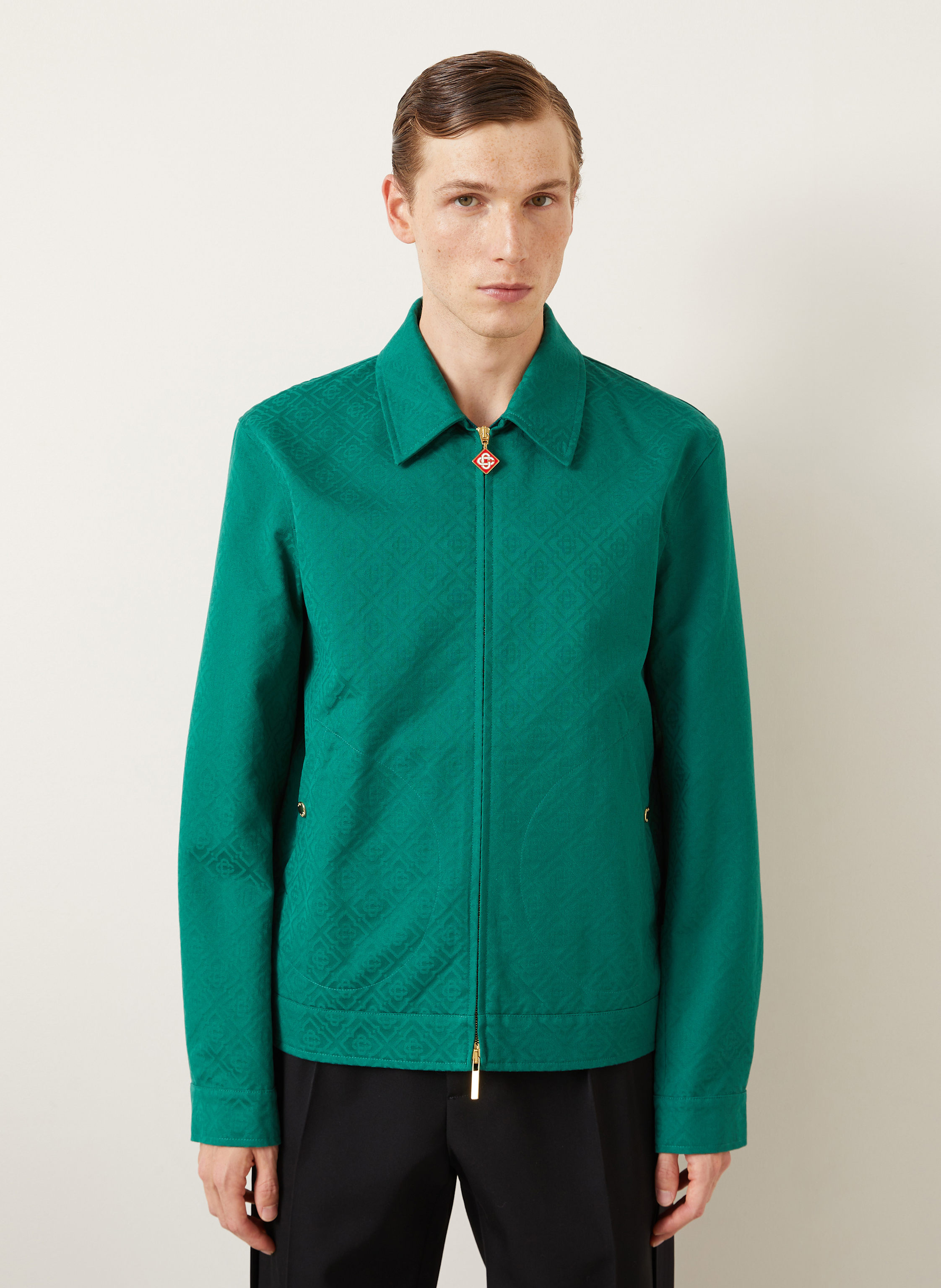 Thumbnail - Casablanca Jacquard-Jacke gruen