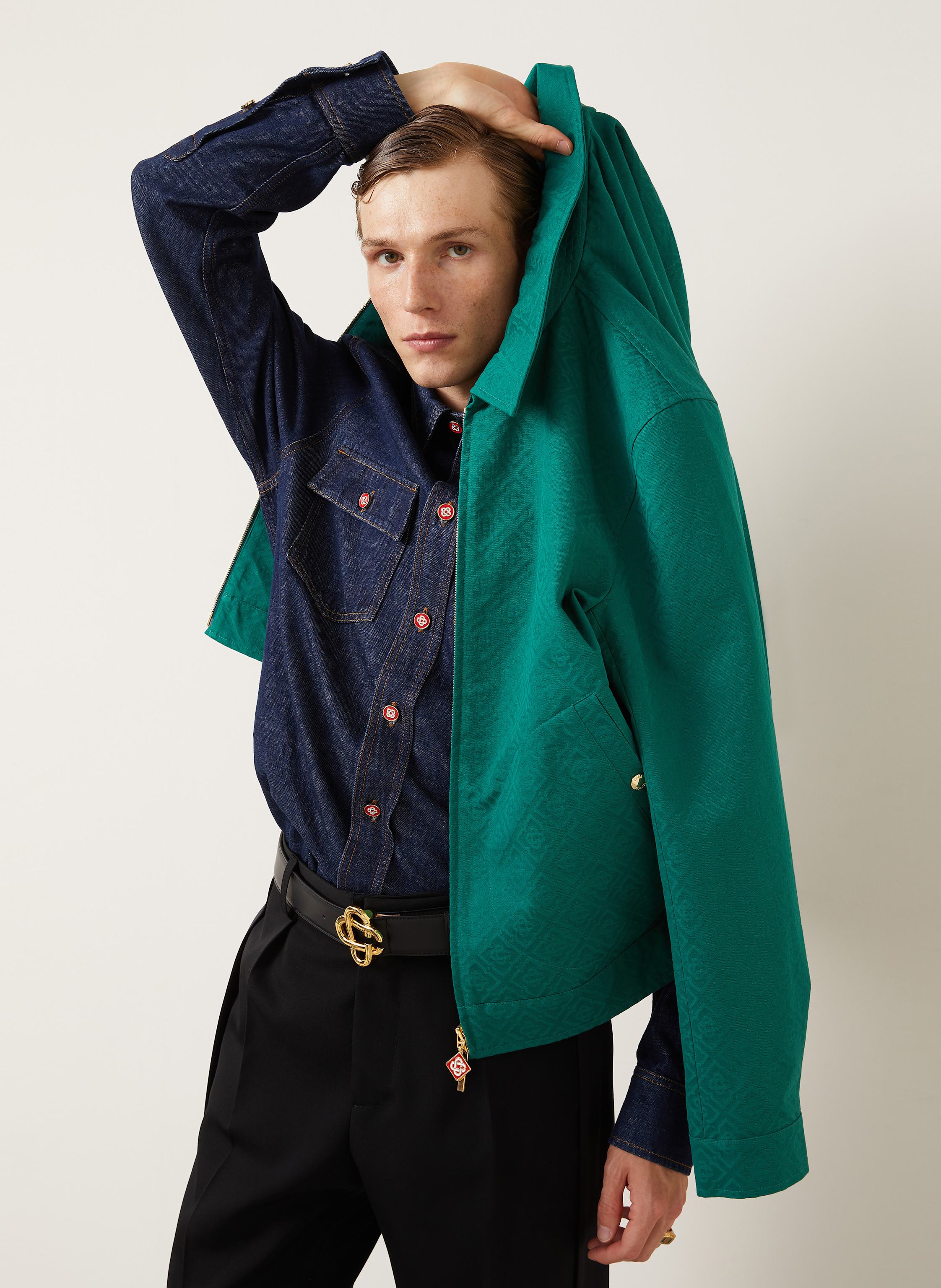 Thumbnail - Casablanca Jacquard-Jacke gruen