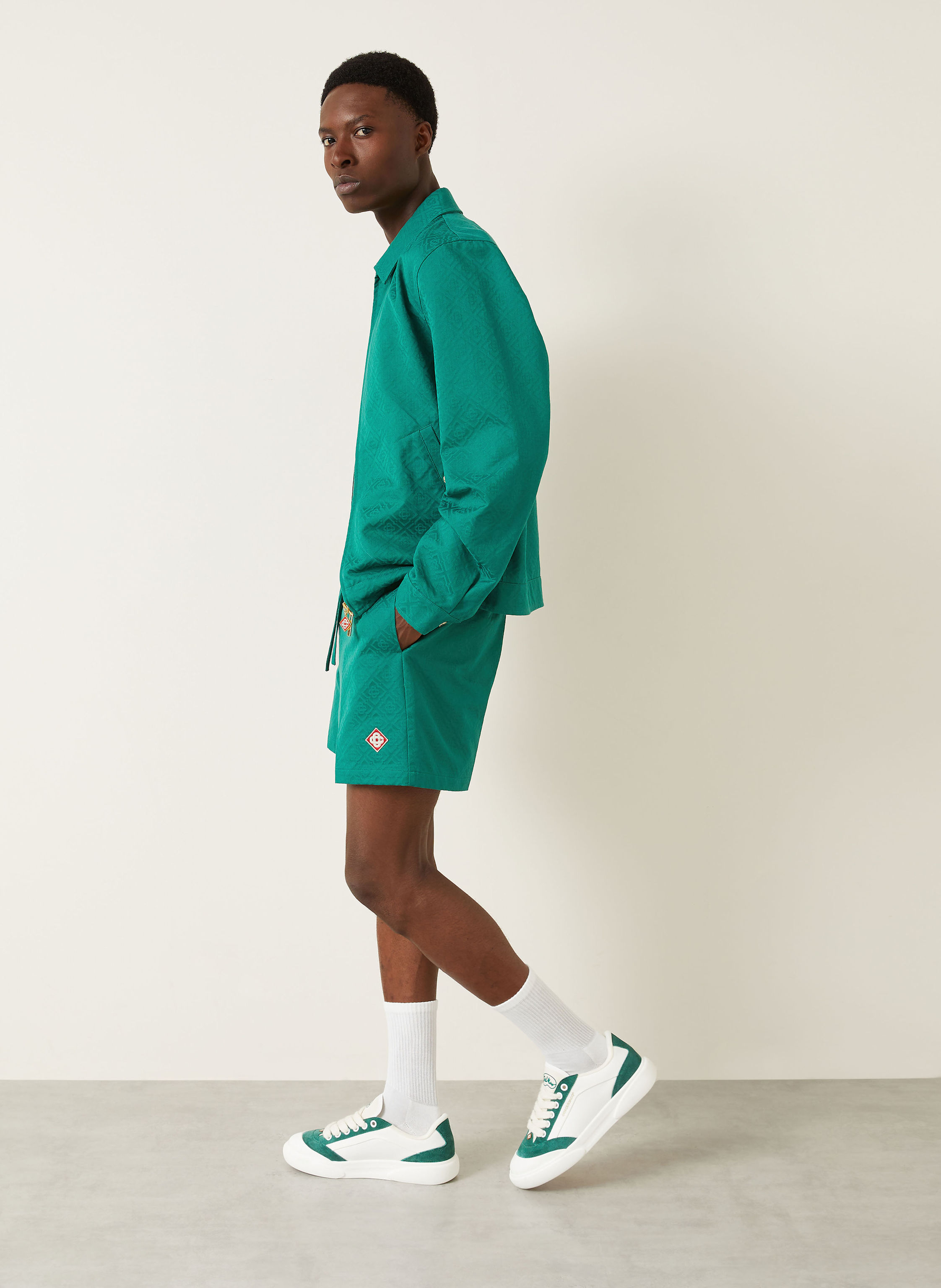 Thumbnail - Casablanca Jacquard-Shorts gruen