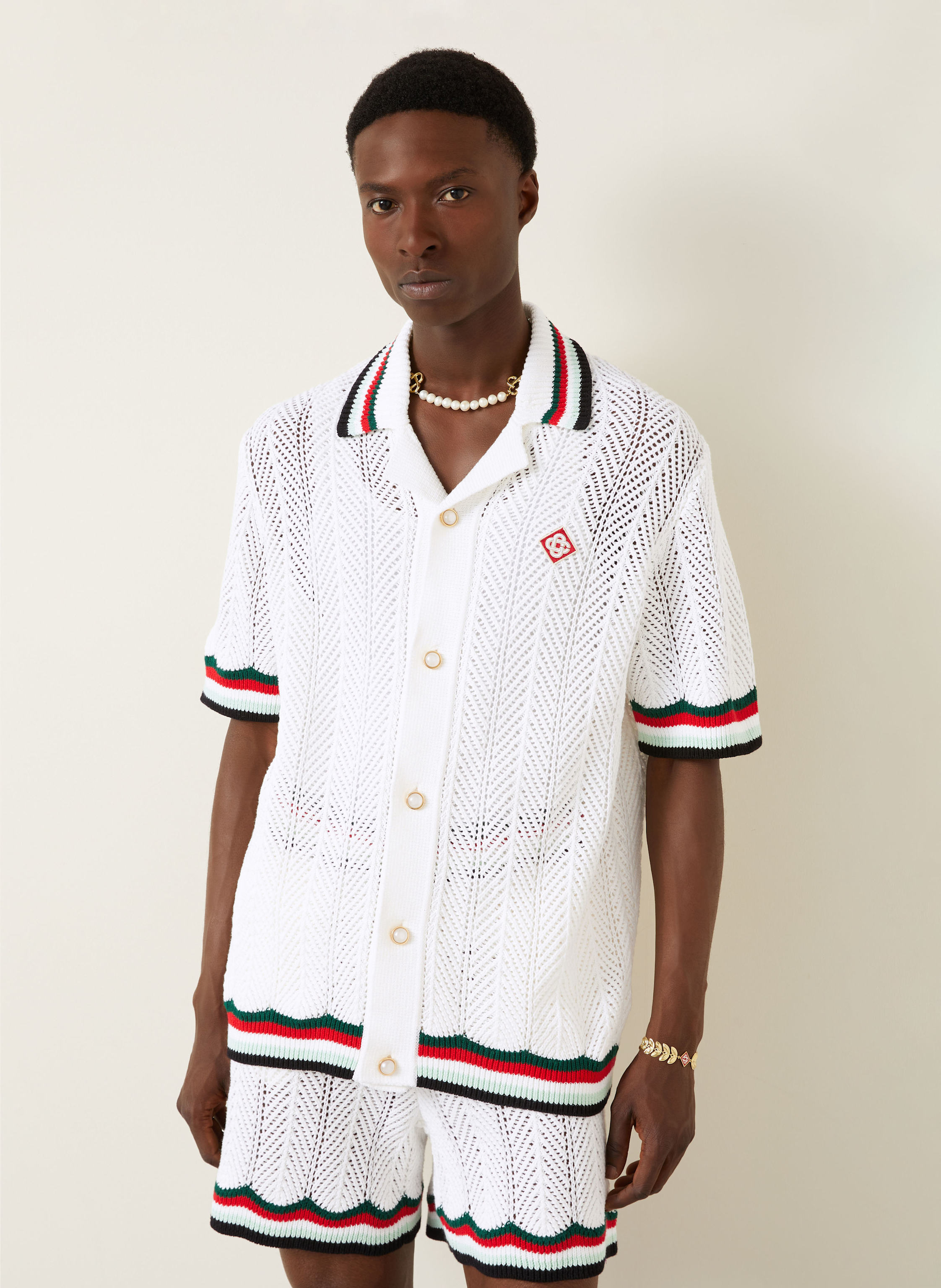 Thumbnail - Casablanca Strickhemd weiss