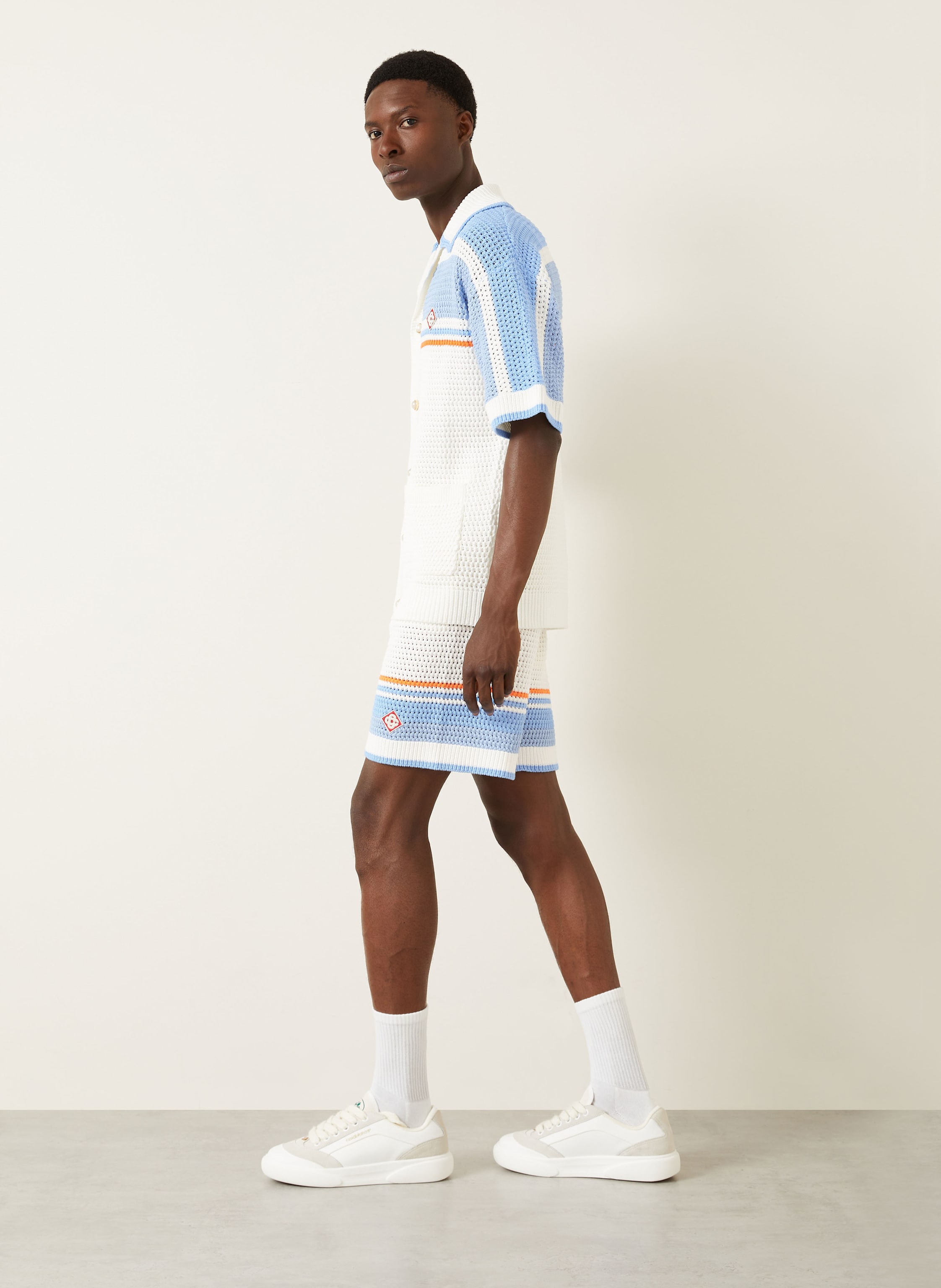 Thumbnail - Casablanca Strickshorts Relaxed Fit weiss