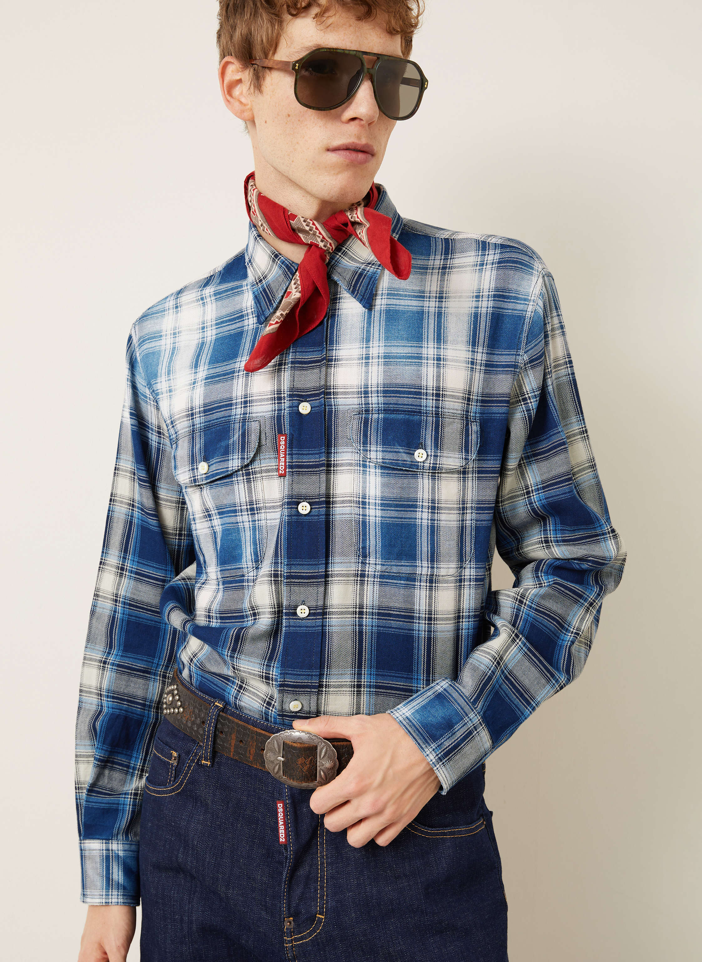 Thumbnail - dsquared2 Hemd Canadian Vintage Comfort Fit blau