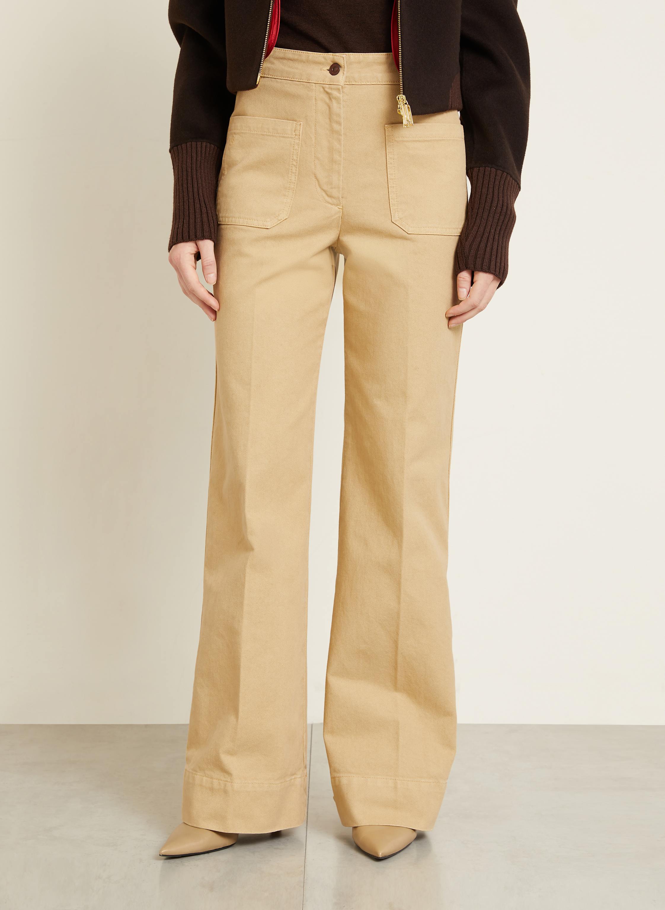 Thumbnail - Victoria Beckham Flared Jeans Alina gelb