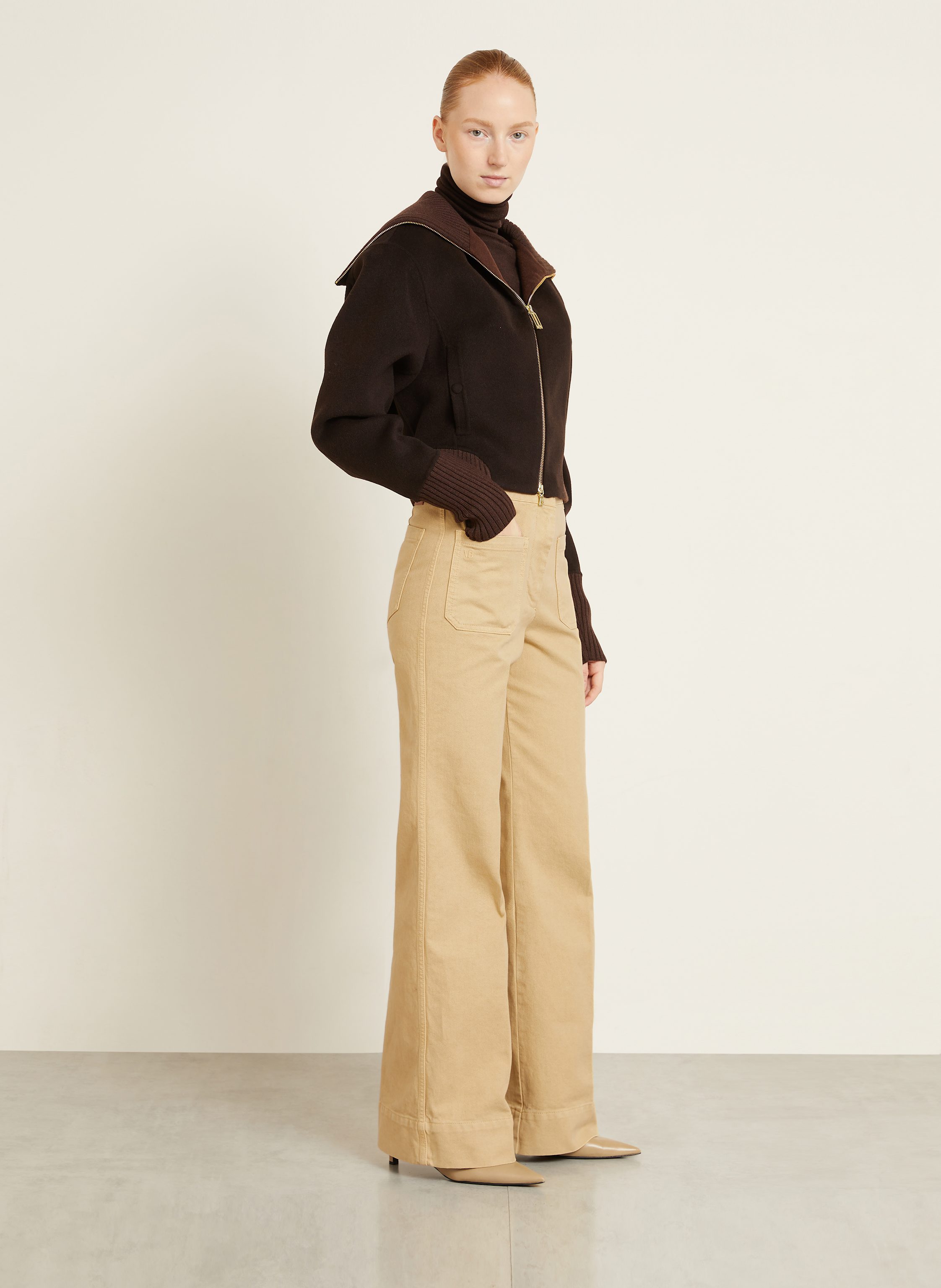 Thumbnail - Victoria Beckham Flared Jeans Alina gelb