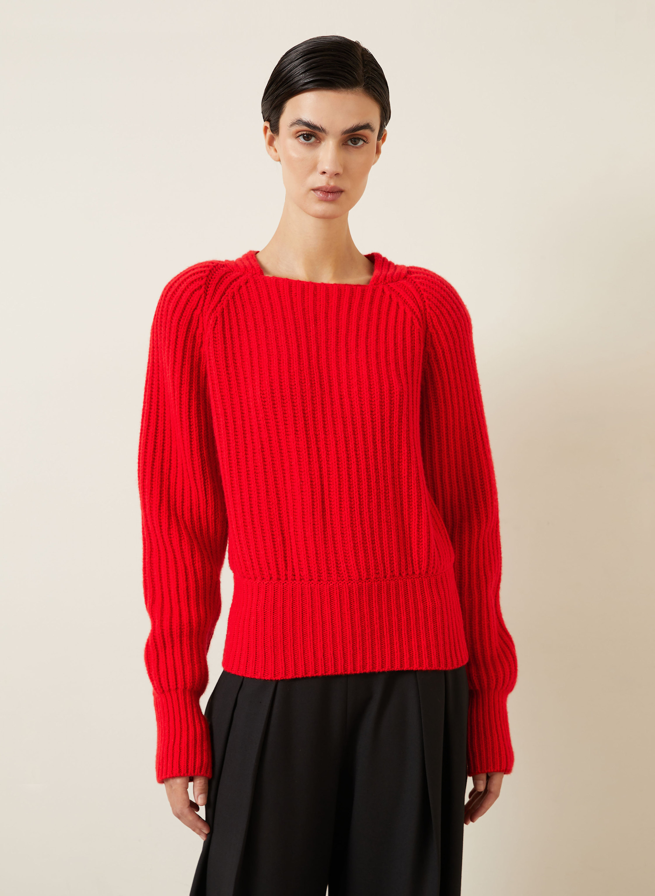 Thumbnail - Victoria Beckham Pullover Mit Cashmere rot