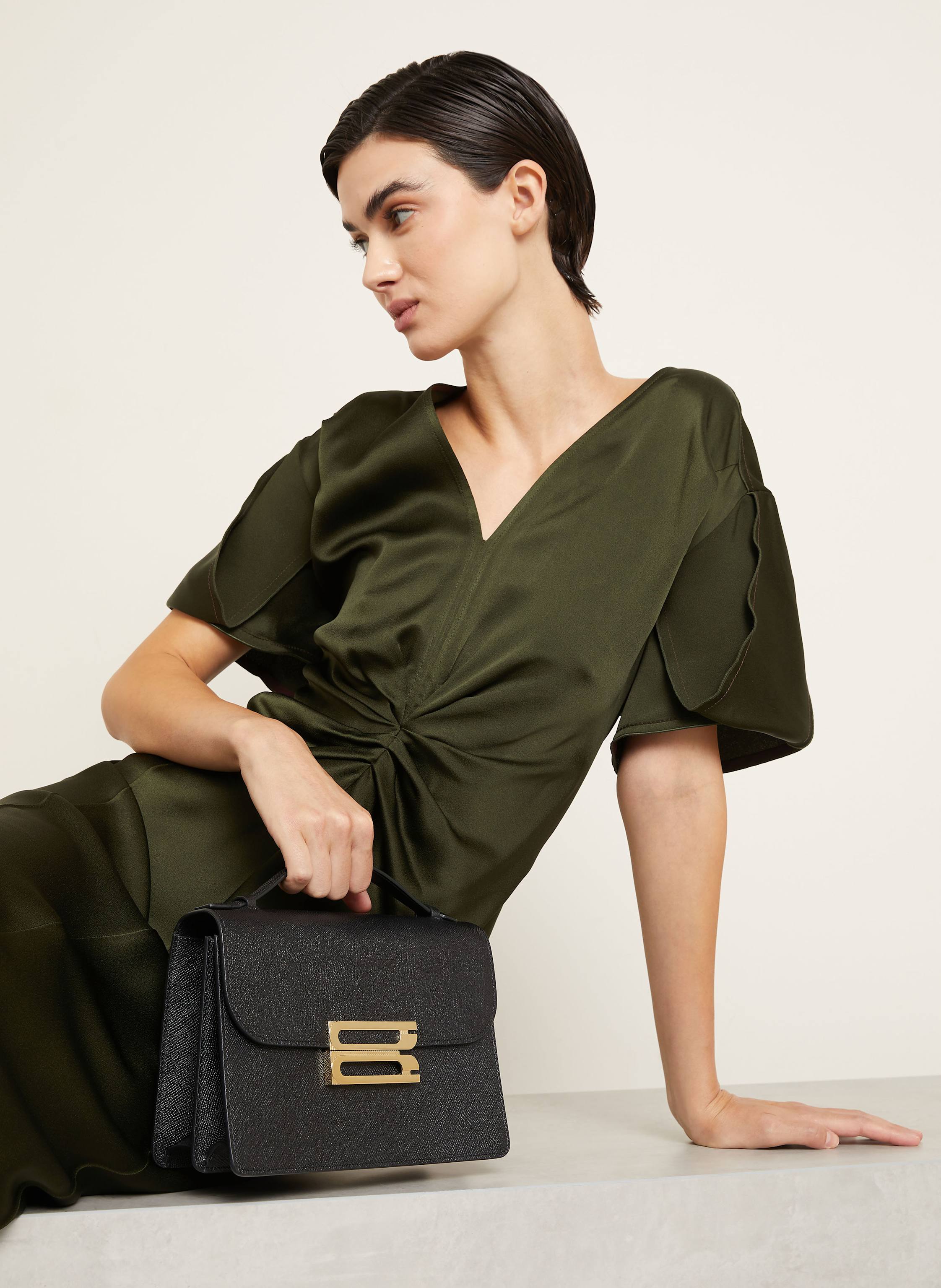 Thumbnail - Victoria Beckham Satinkleid Bella gruen