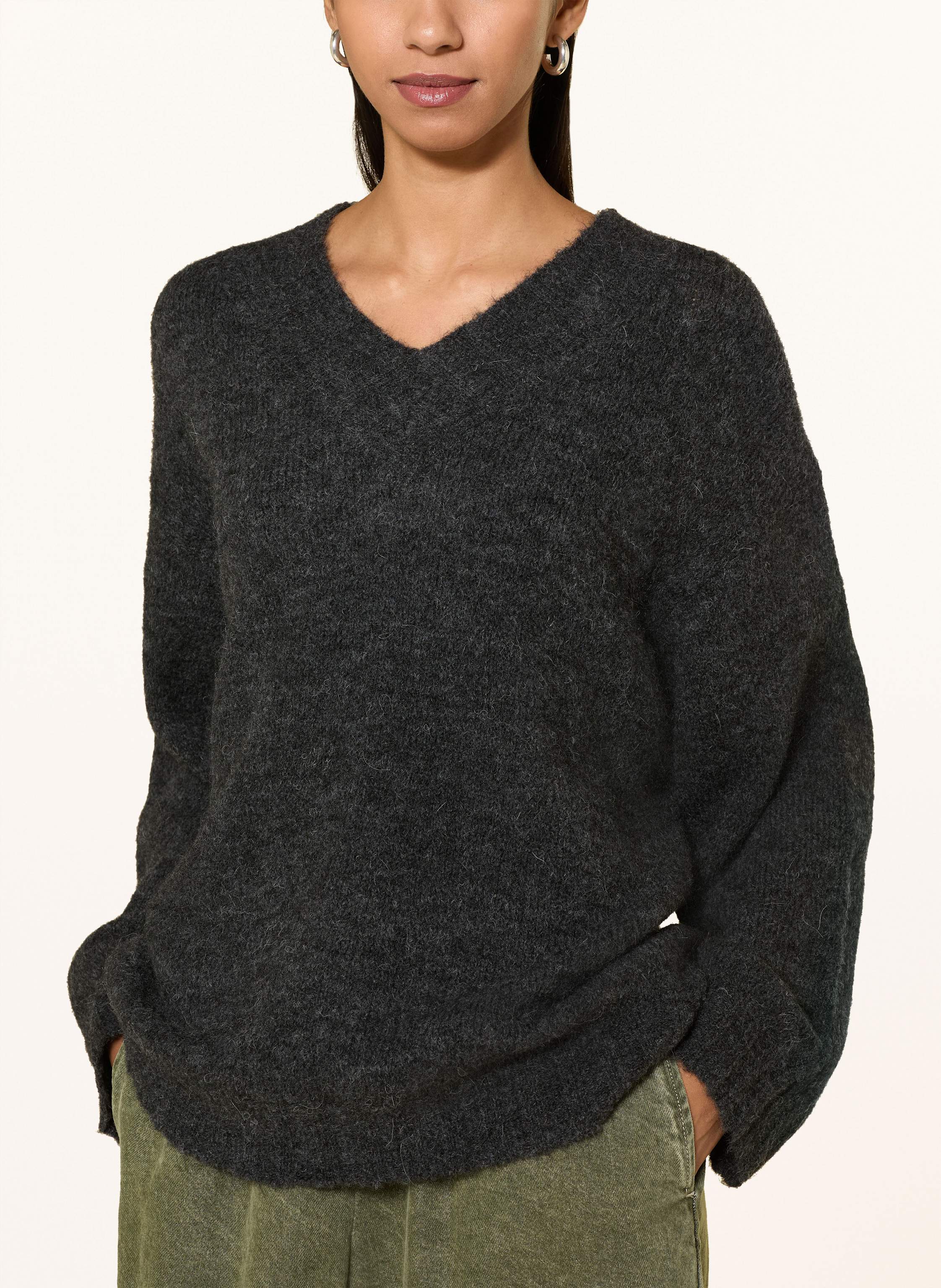 Thumbnail - American Vintage Pullover East Mit Alpaka grau