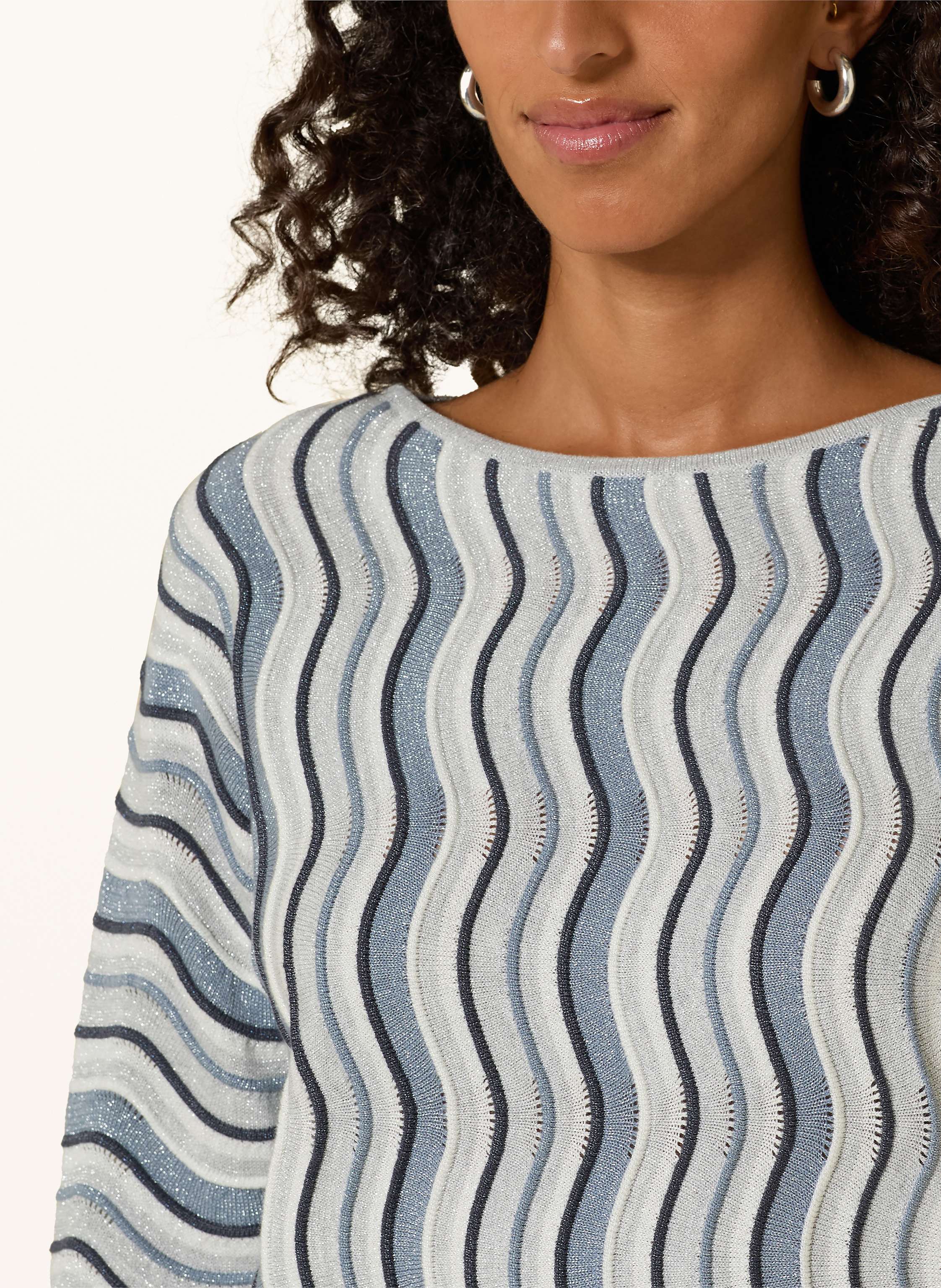 Thumbnail - S.Oliver Black Label Pullover Mit Glitzergarn blau