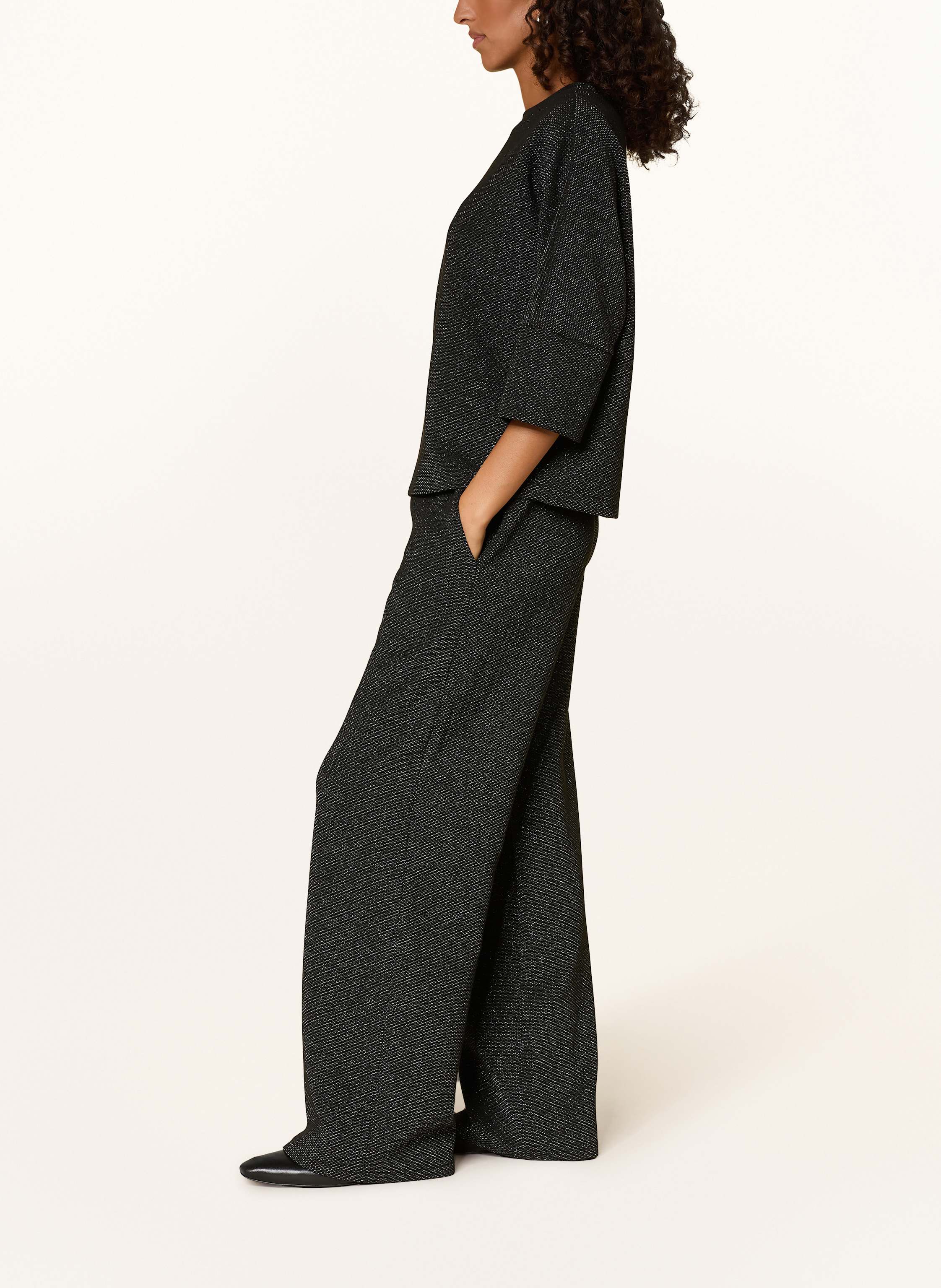 Thumbnail - S.Oliver Black Label Hose Mit Glitzergarn schwarz