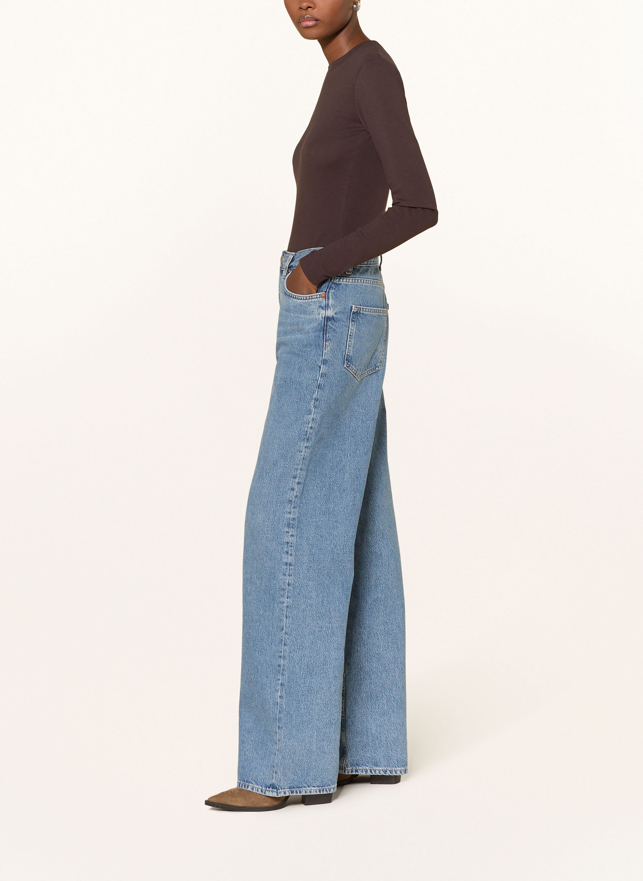 Thumbnail - Samsøe  Samsøe Wide Leg Jeans Rebecca blau