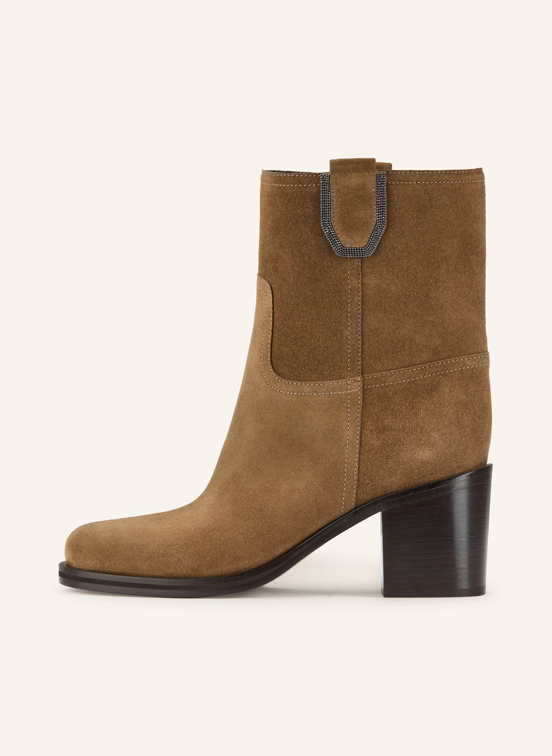 Thumbnail - Brunello Cucinelli Stiefeletten Mit Schmucksteinen braun