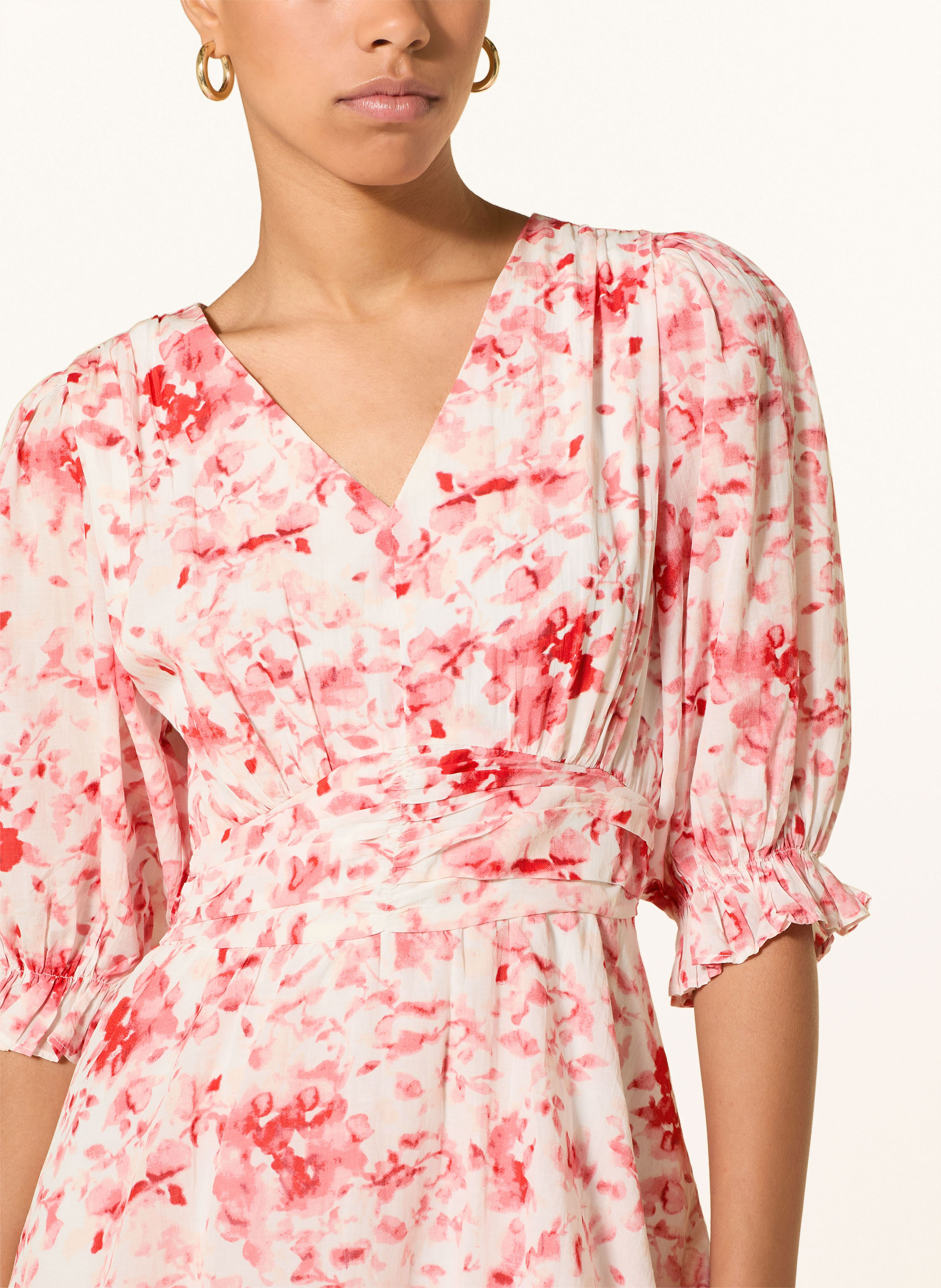 Thumbnail - Neo Noir Kleid Noorie Mit Rüschen Und Volants rot