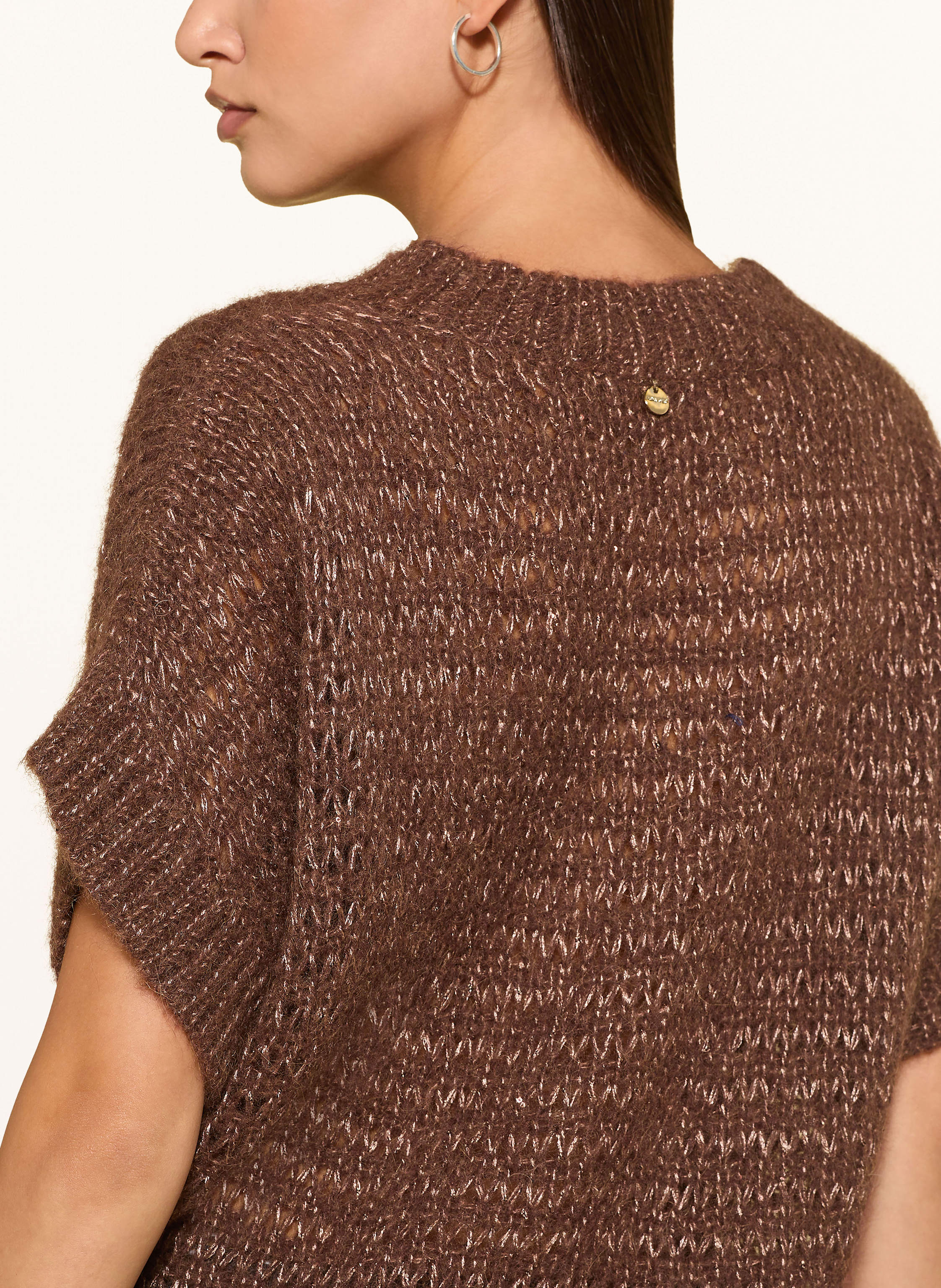 Thumbnail - Rich & Royal Strickshirt Mit Glitzergarn braun