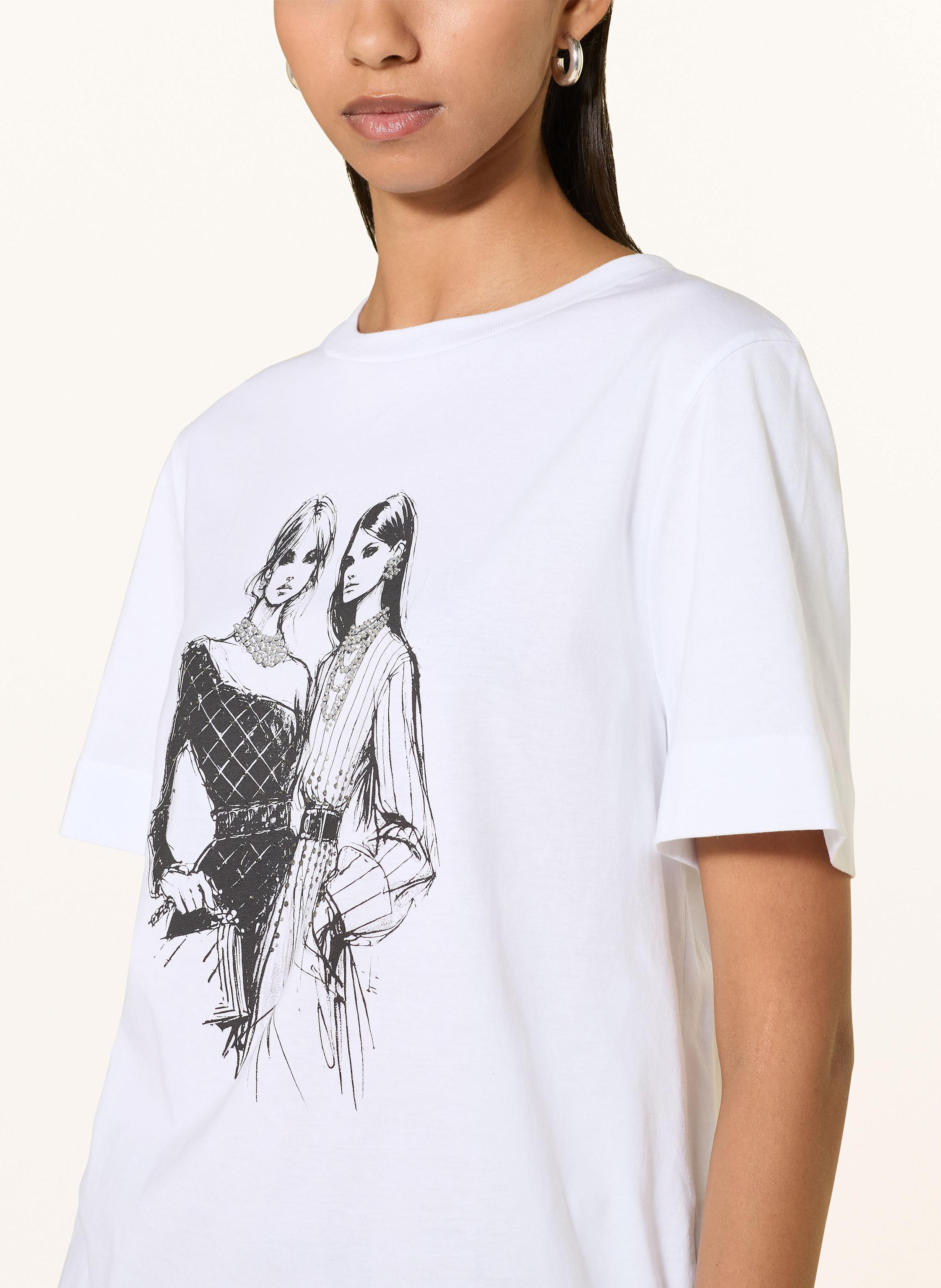 Thumbnail - Rich & Royal T-Shirt Mit Schmucksteinen weiss