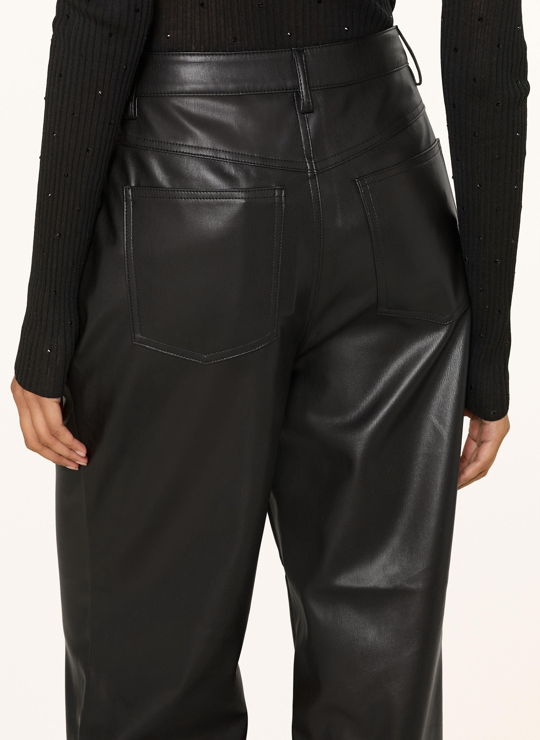 Thumbnail - Rich & Royal 7/8-Hose In Lederoptik schwarz