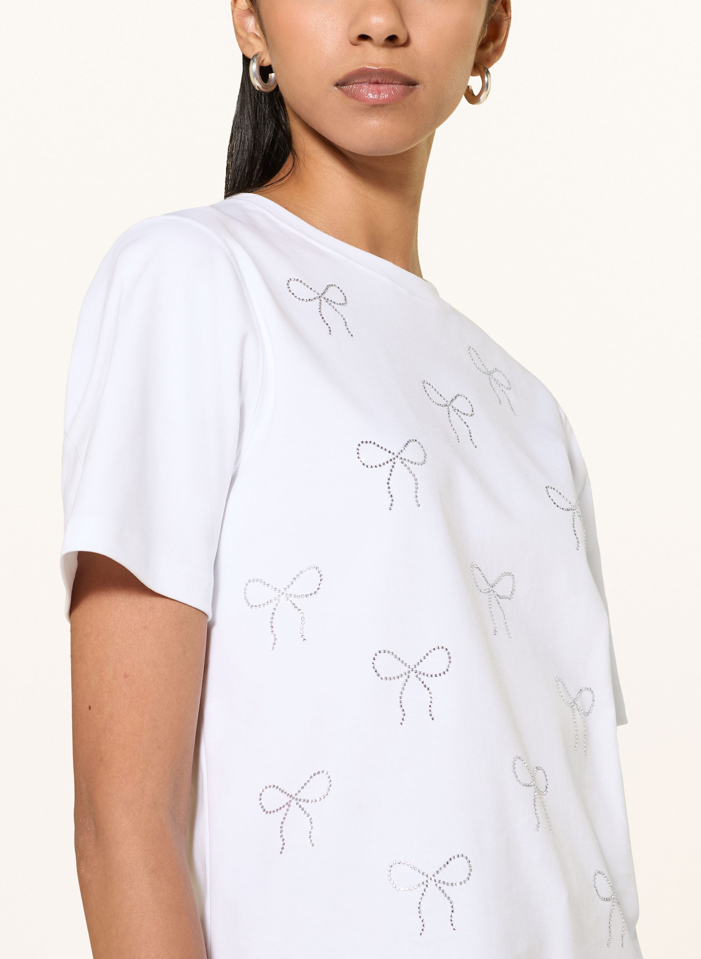 Thumbnail - Rich & Royal T-Shirt Mit Schmucksteinen weiss