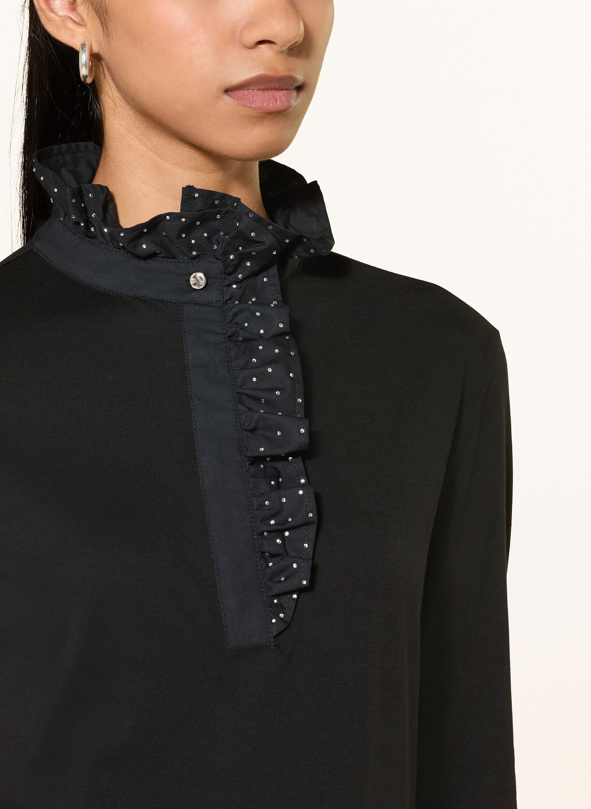 Thumbnail - Rich & Royal Longsleeve Mit Schmucksteinen schwarz