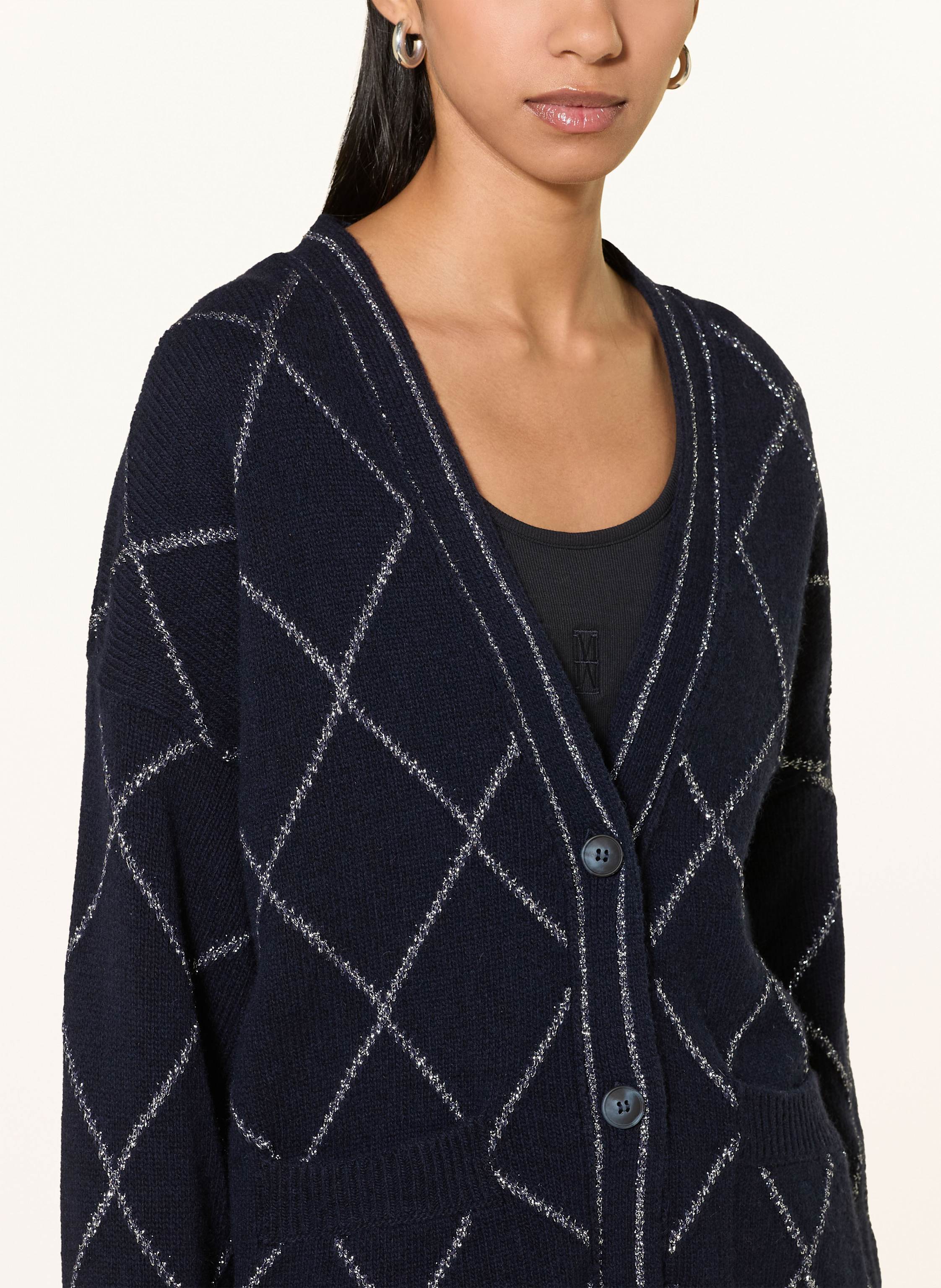 Thumbnail - Rich & Royal Strickjacke Mit Glitzergarn blau