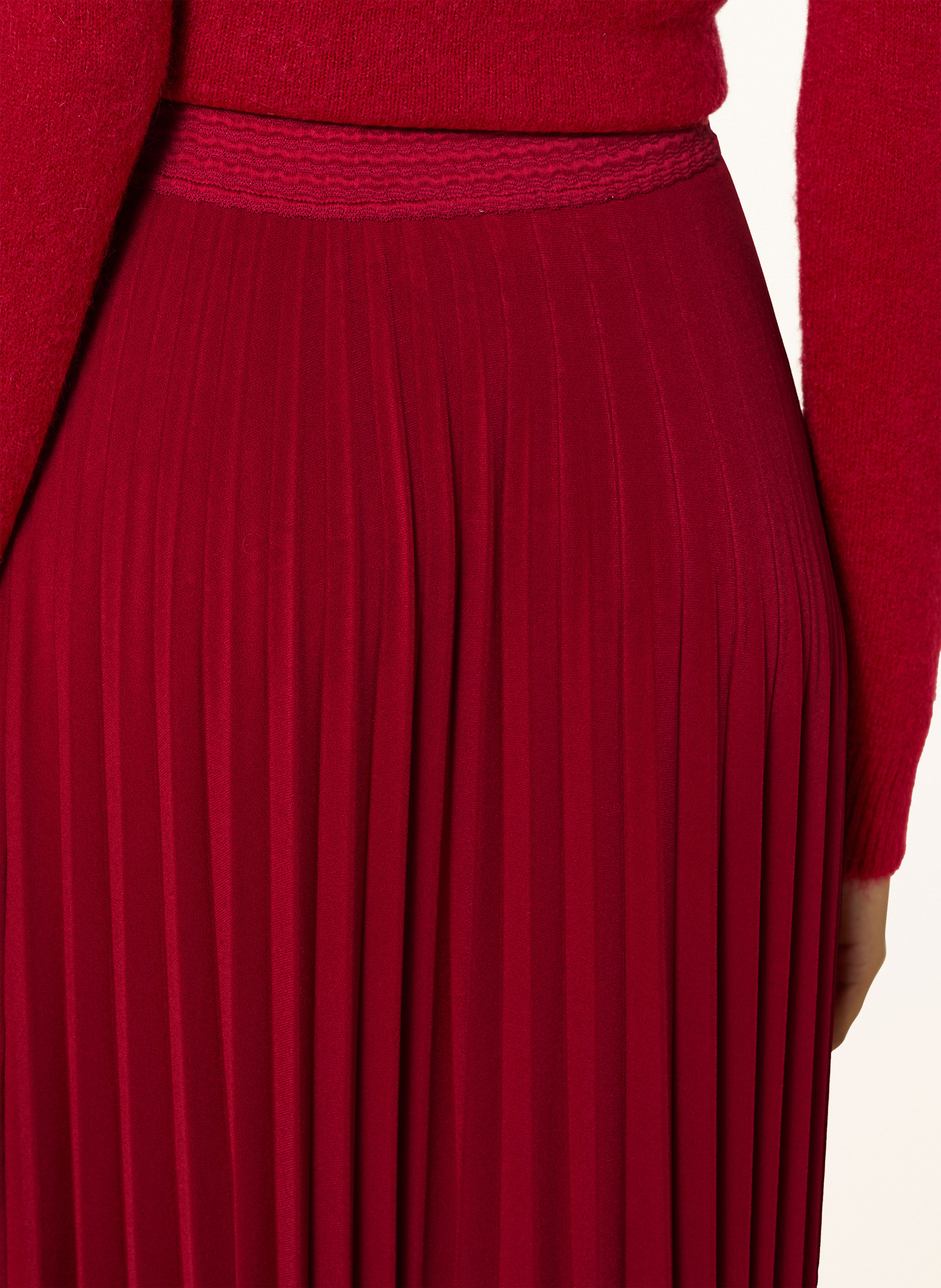 Thumbnail - Rich & Royal Jerseyrock Mit Plissees rot