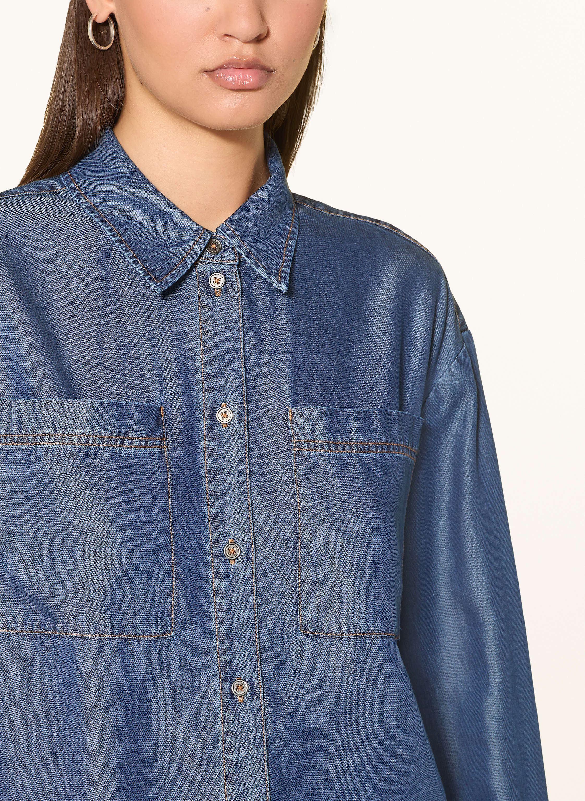 Thumbnail - Catnoir Hemdbluse In Jeansoptik blau