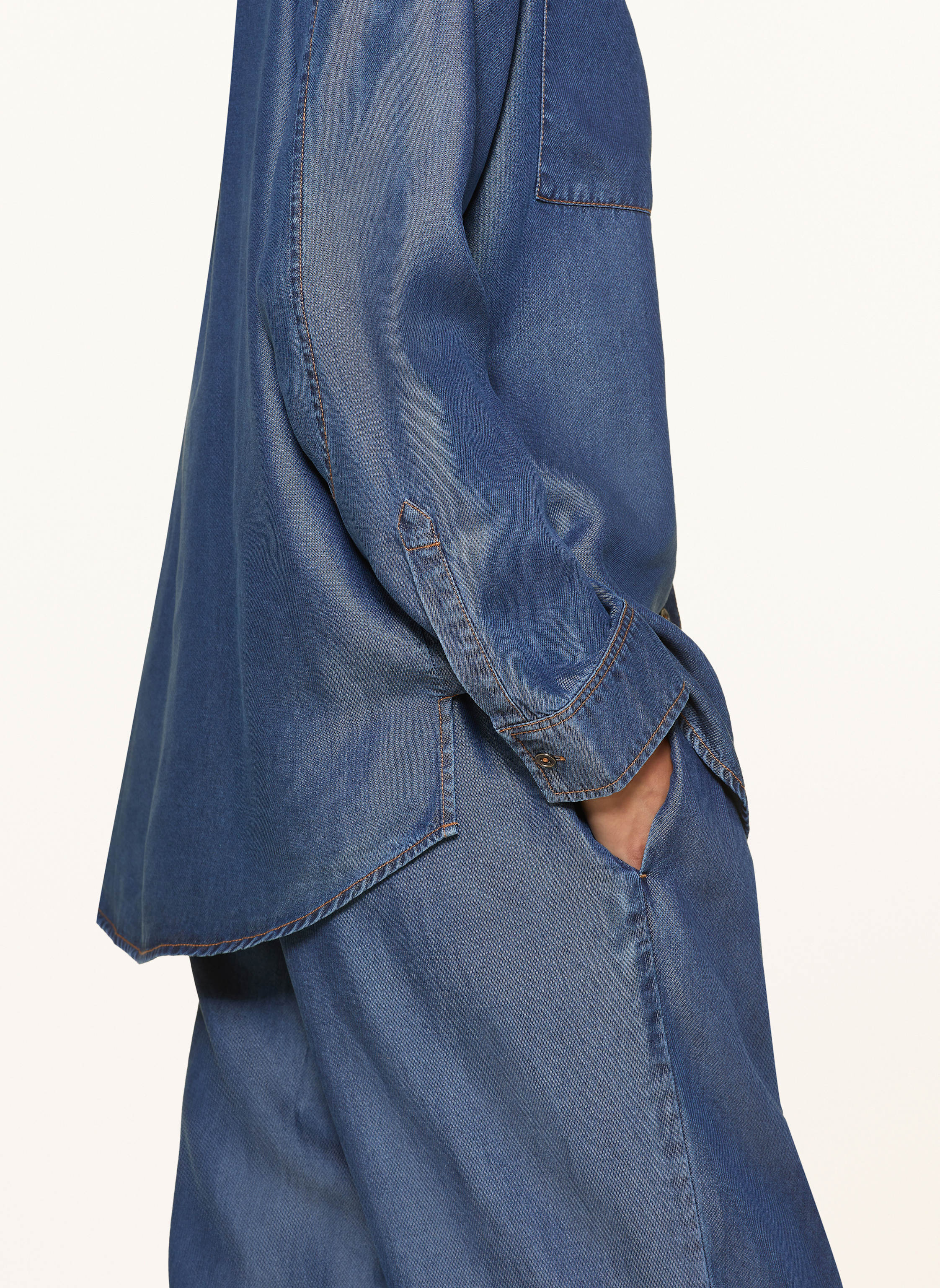 Thumbnail - Catnoir Hemdbluse In Jeansoptik blau