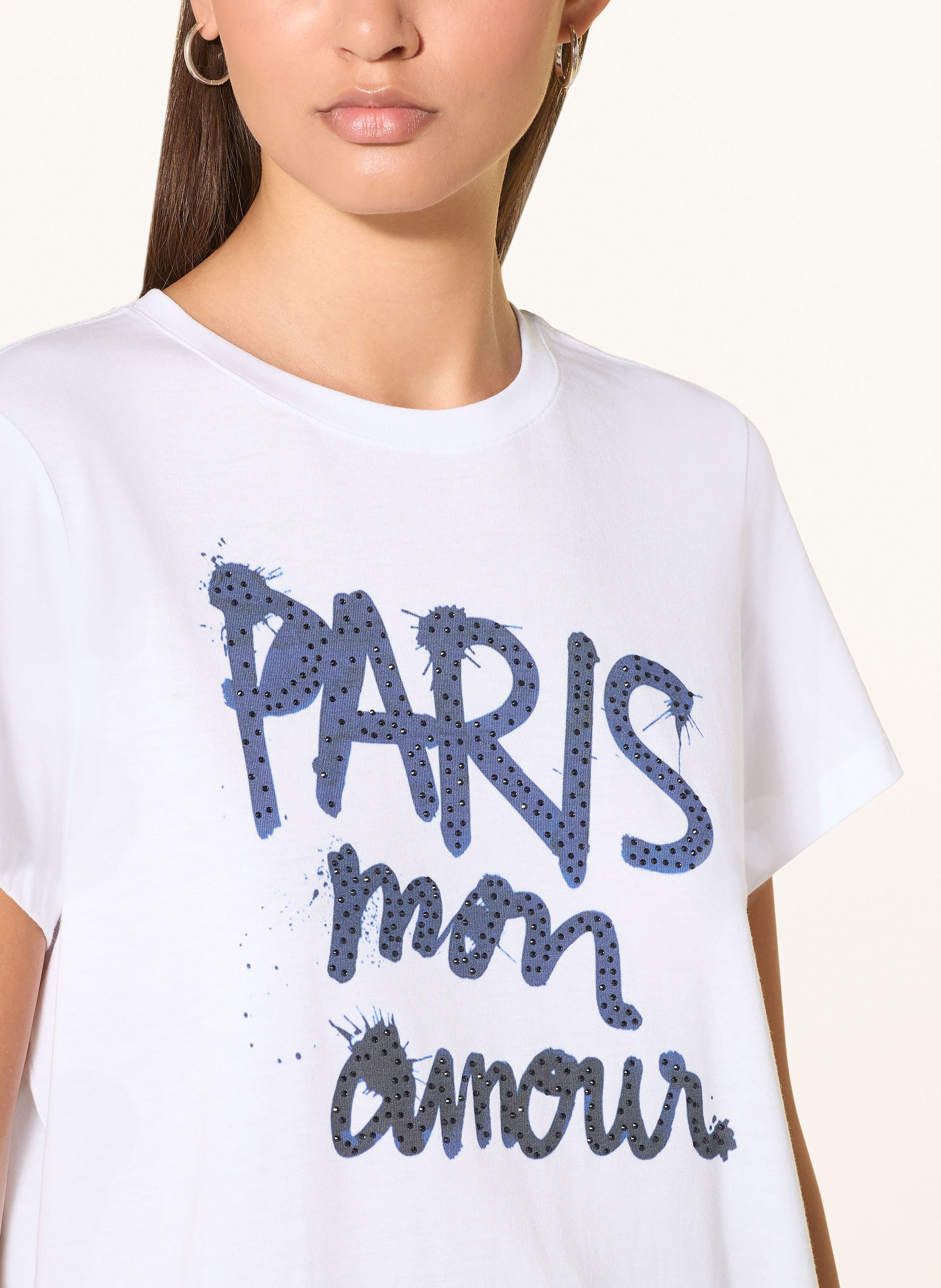 Thumbnail - Catnoir T-Shirt Mit Schmucksteinen weiss