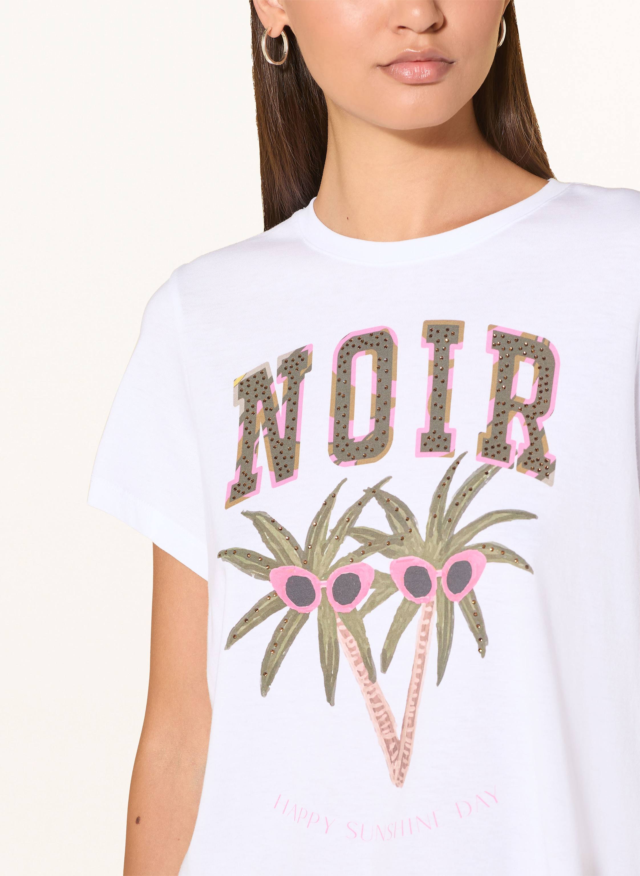 Thumbnail - Catnoir T-Shirt Mit Schmucksteinen weiss