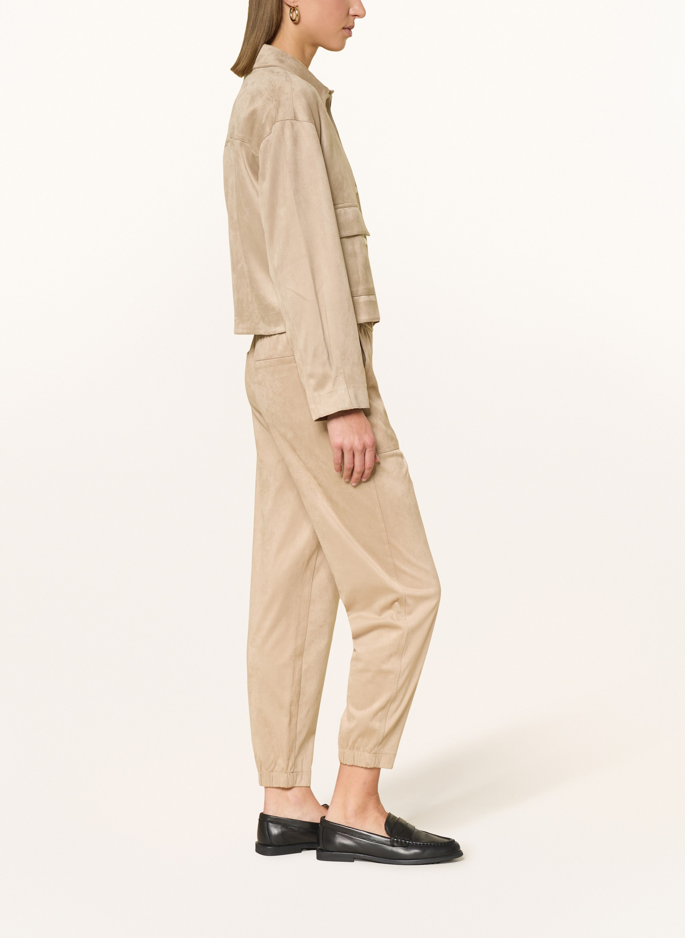 Thumbnail - Opus Hose Myha In Lederoptik beige