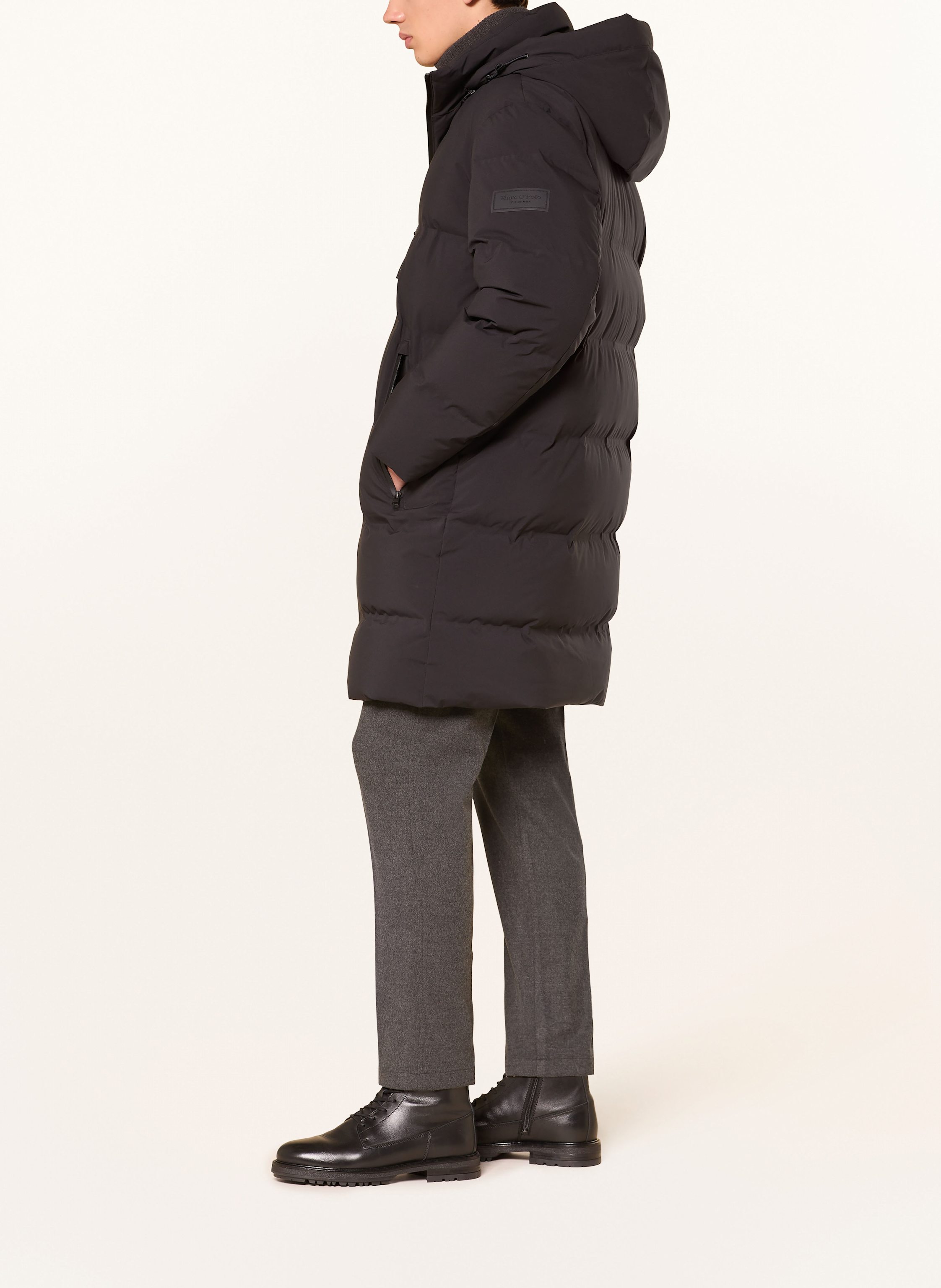 Thumbnail - Marc O'polo Daunenmantel Mit Abnehmbarer Kapuze schwarz