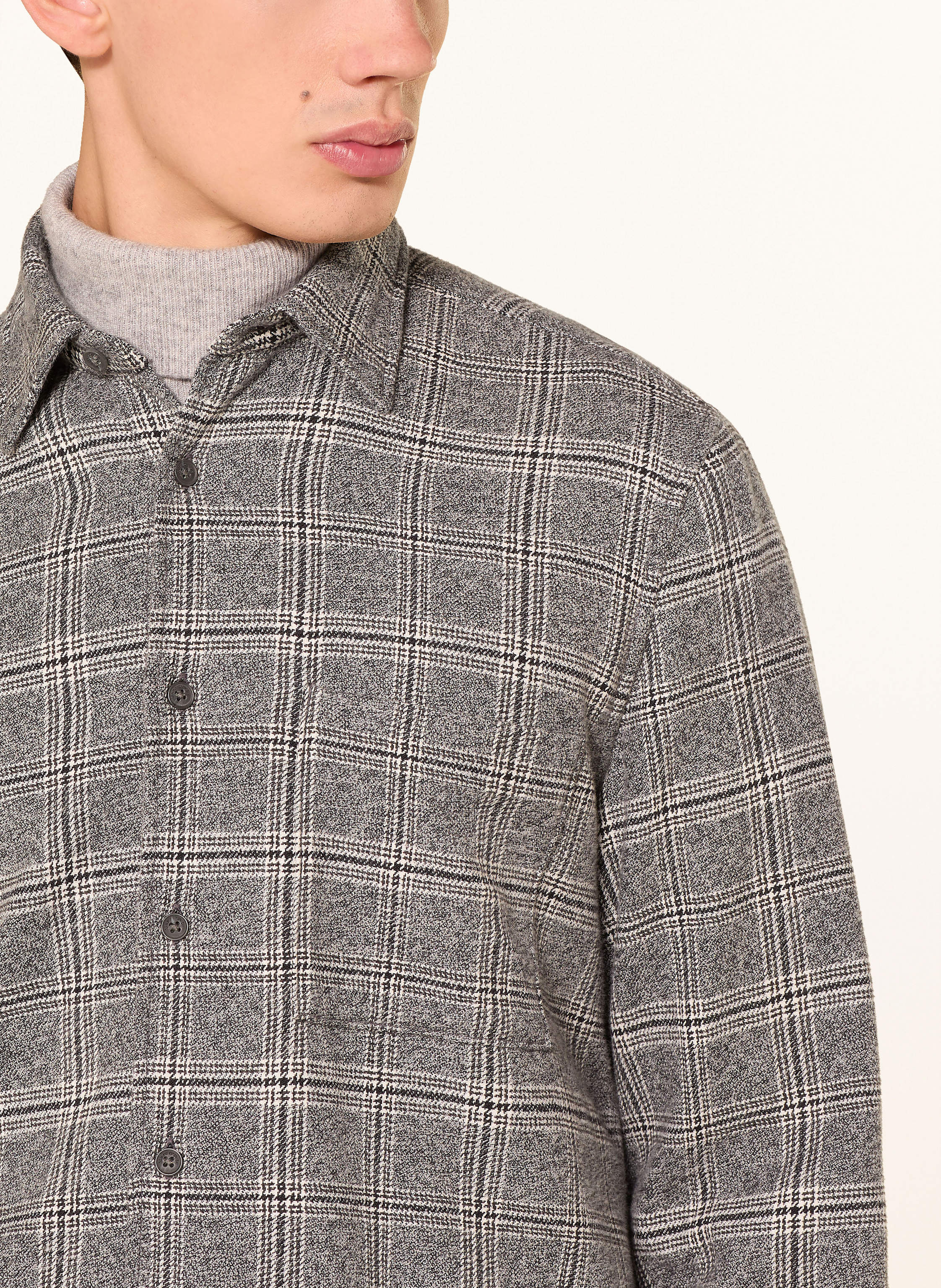 Thumbnail - Marc O'polo Flanellhemd Regular Fit grau