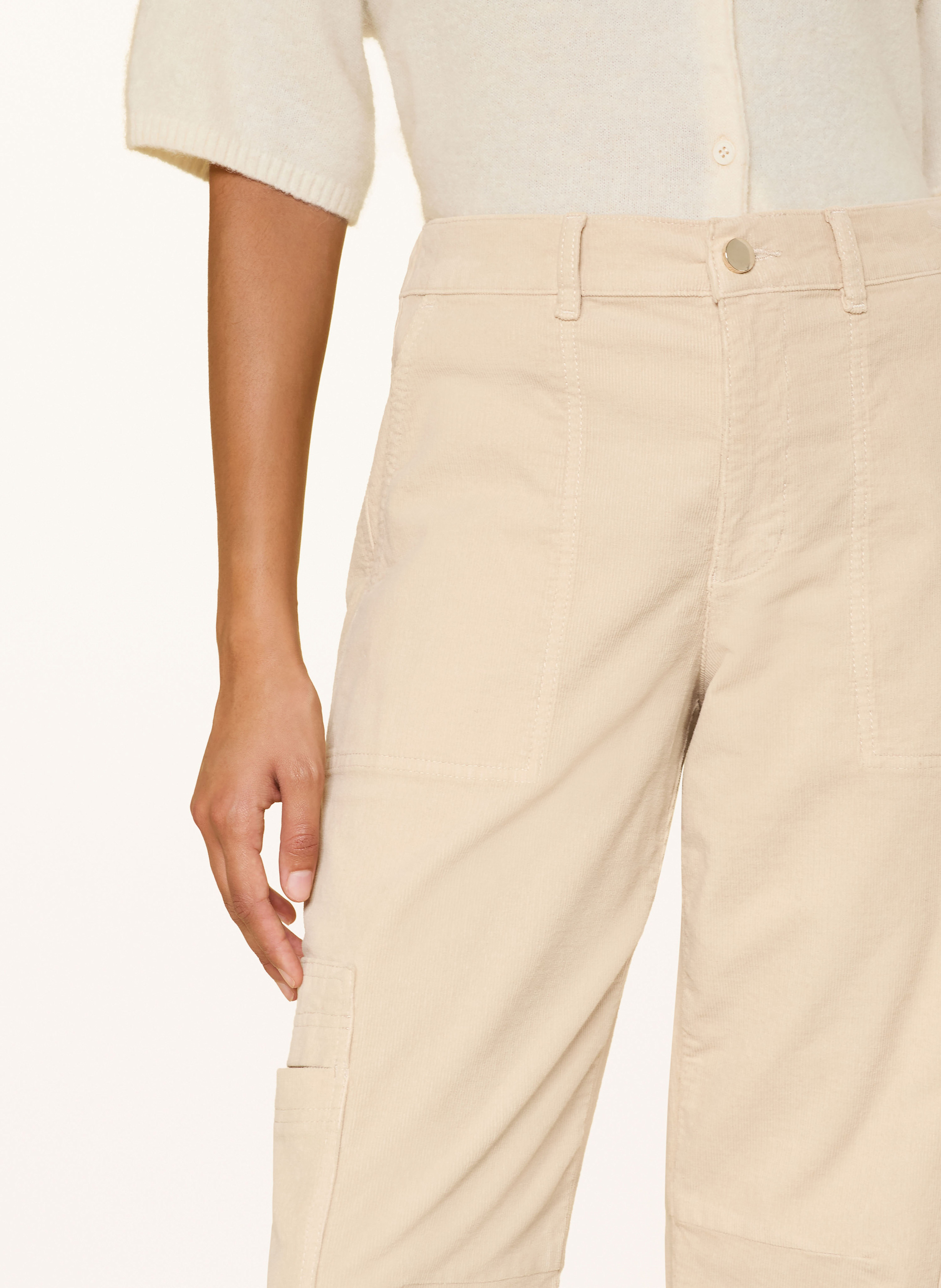 Thumbnail - Marc Aurel Cargohose Aus Cord beige