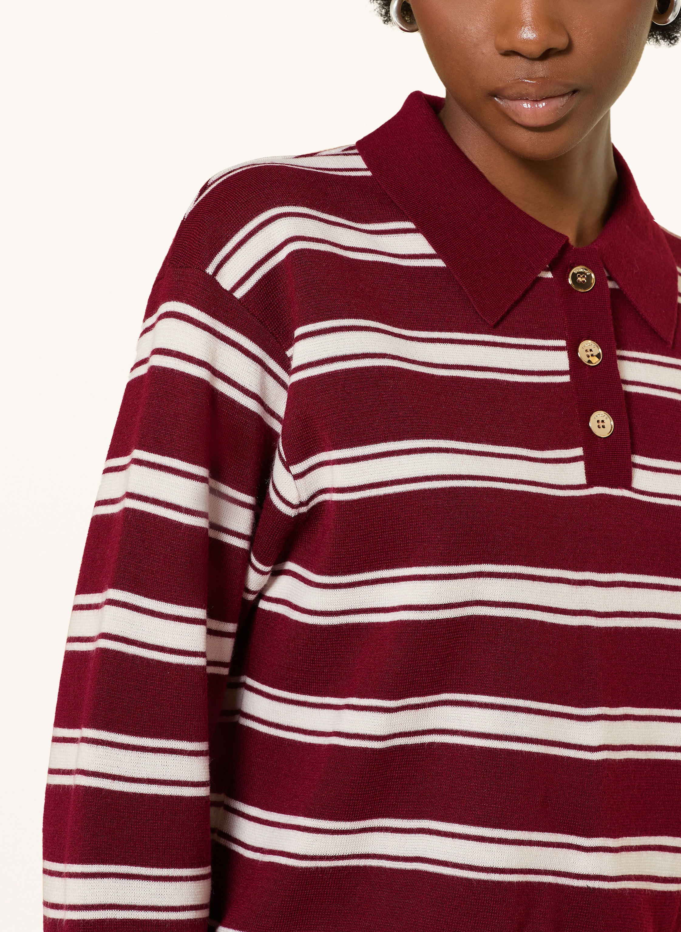 Thumbnail - Sandro Strick-Poloshirt rot