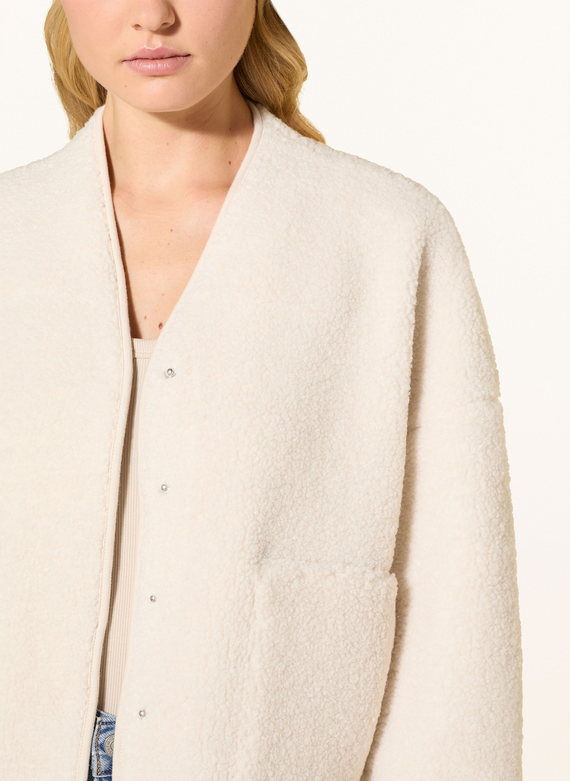 Thumbnail - Someday Teddyfell-Jacke Uteddy beige