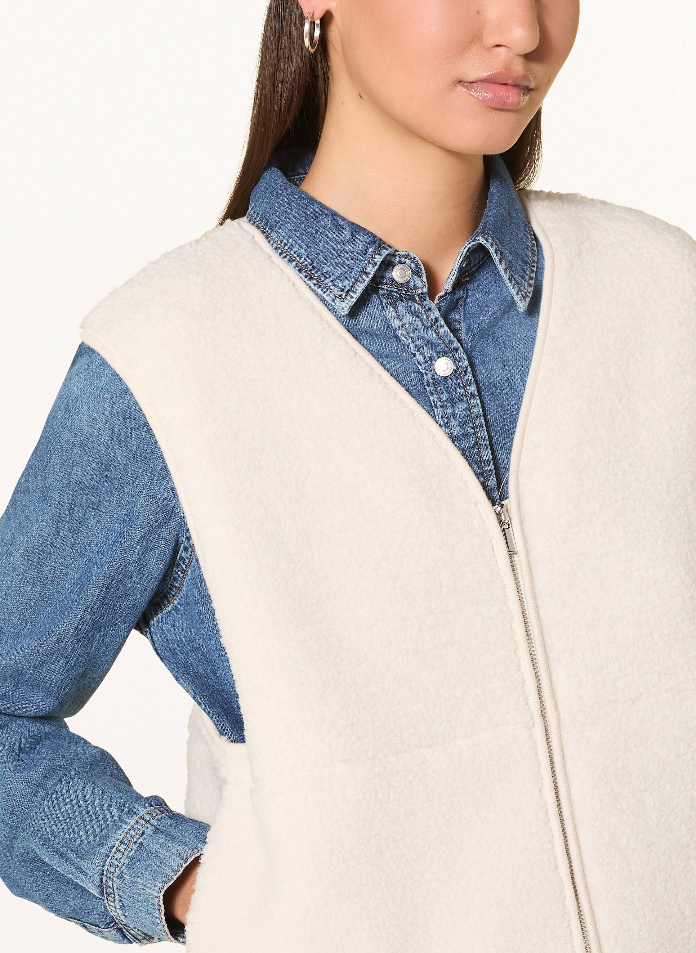 Thumbnail - Someday Teddyfell-Weste Uliv weiss