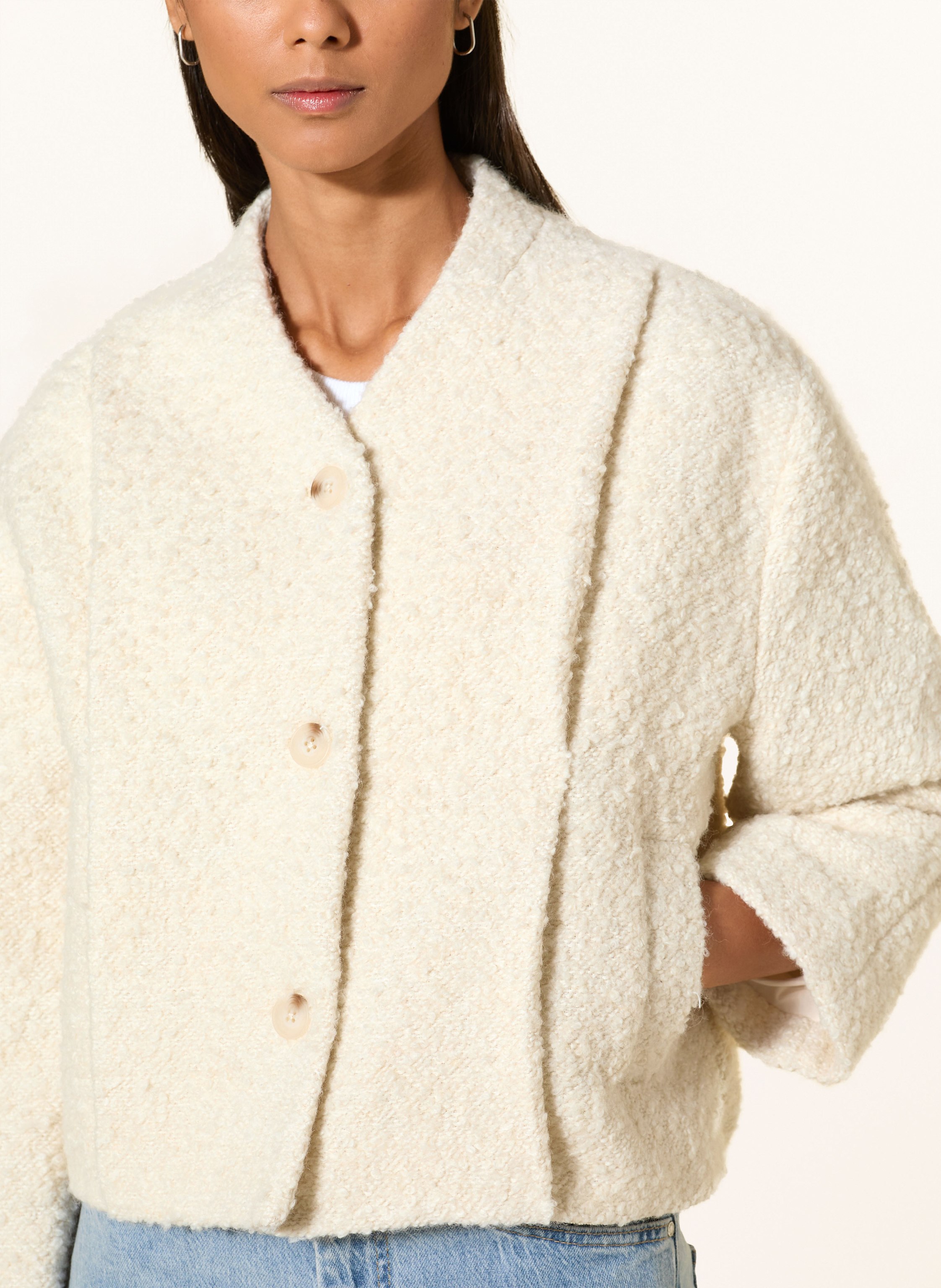 Thumbnail - Someday Bouclé-Jacke Nisabel beige