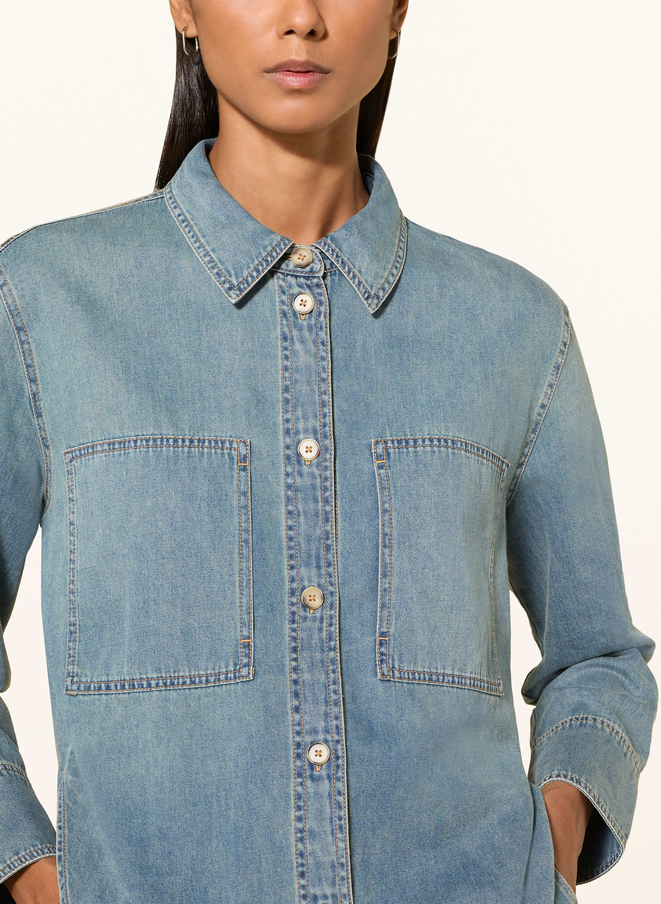 Thumbnail - Someday Jeansbluse Zutie blau