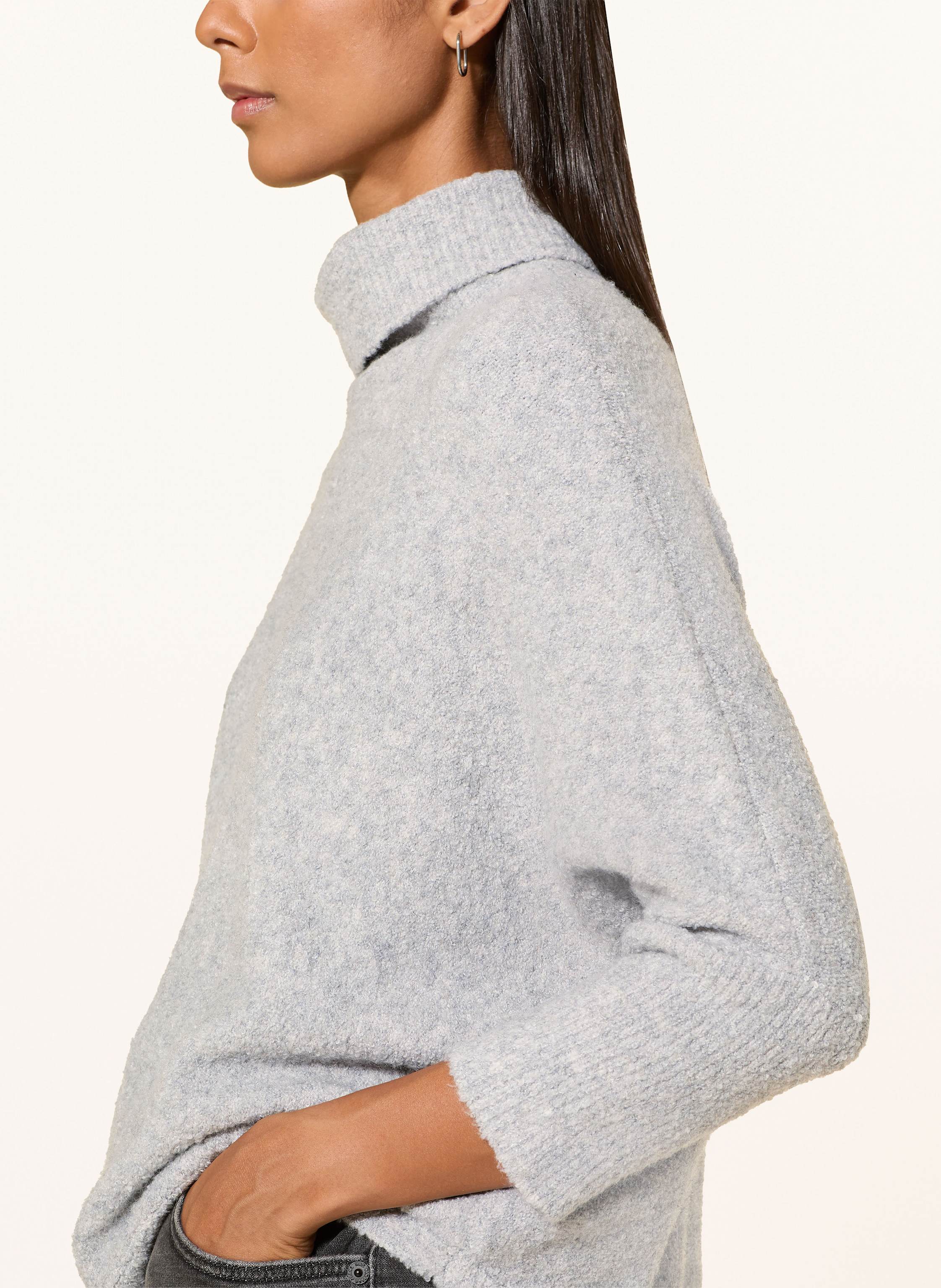 Thumbnail - Someday Rollkragenpullover Tiola Aus Bouclé beige